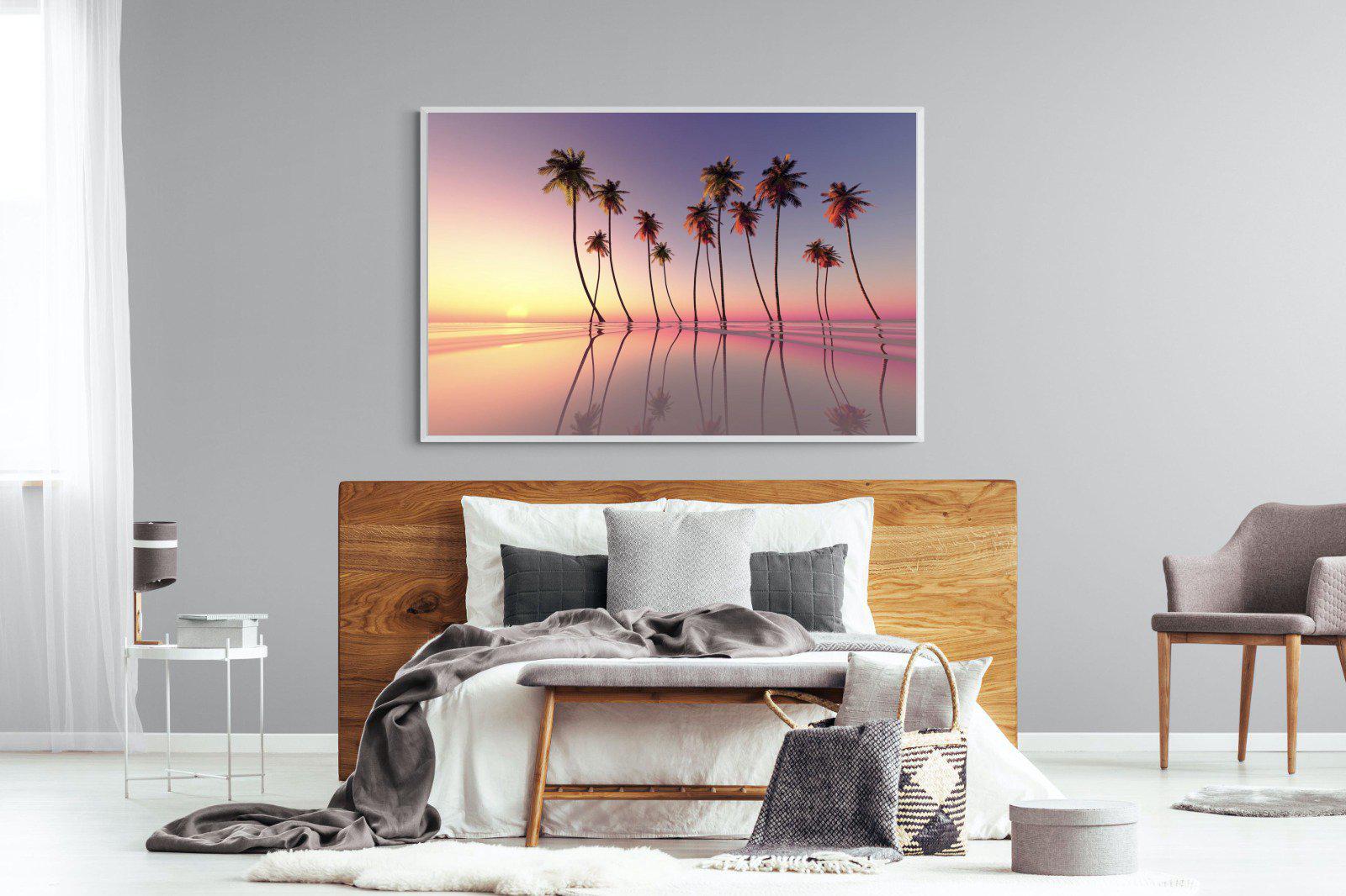Coconut Palms-Wall_Art-150 x 100cm-Mounted Canvas-White-Pixalot