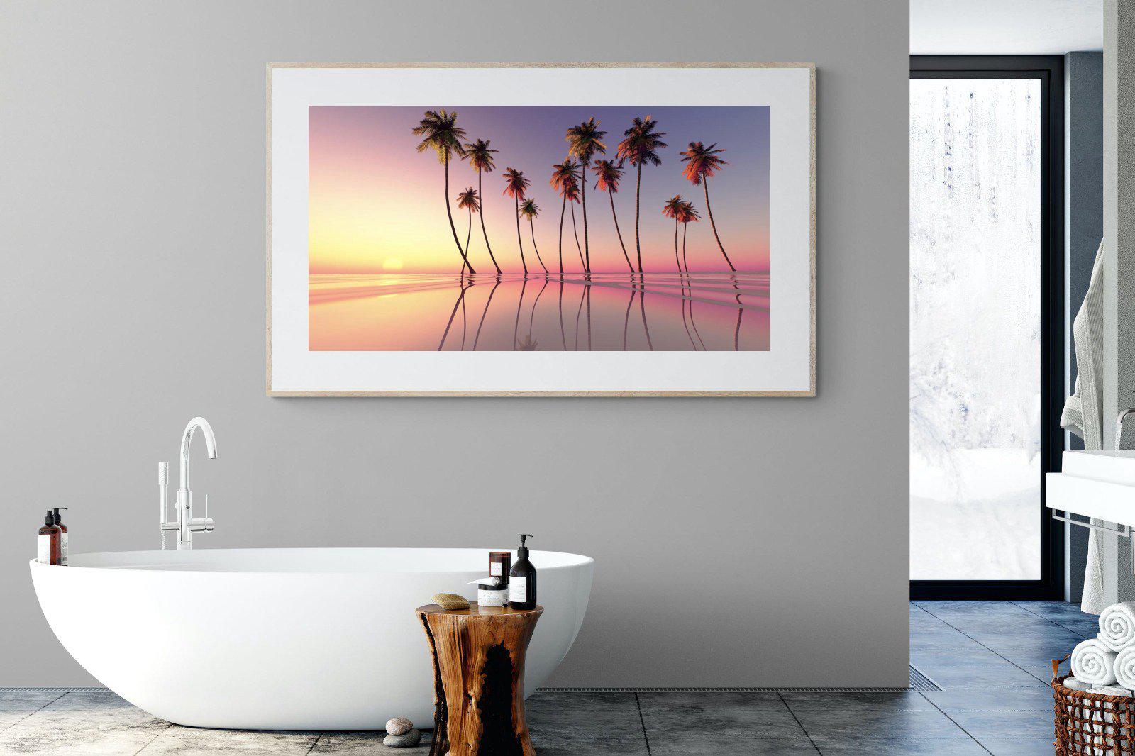 Coconut Palms-Wall_Art-180 x 110cm-Framed Print-Wood-Pixalot