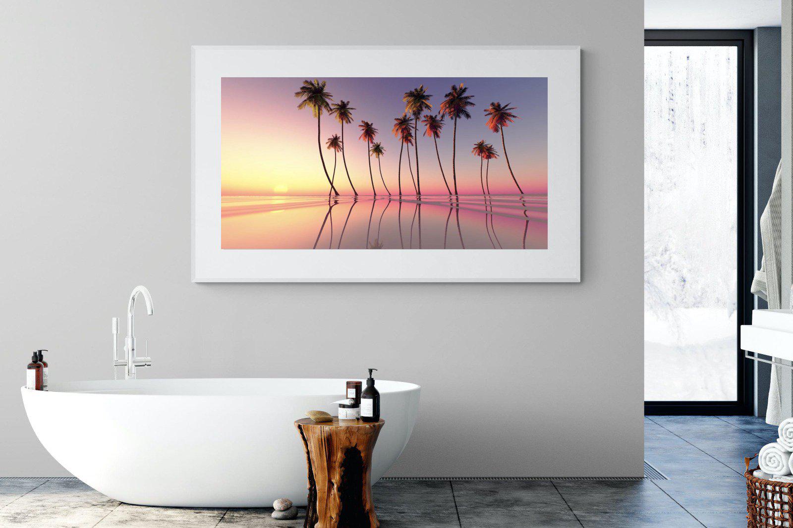 Coconut Palms-Wall_Art-180 x 110cm-Framed Print-White-Pixalot