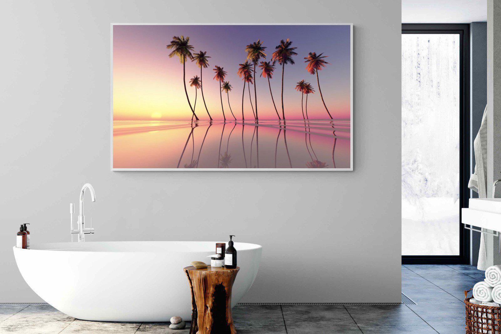 Coconut Palms-Wall_Art-180 x 110cm-Mounted Canvas-White-Pixalot