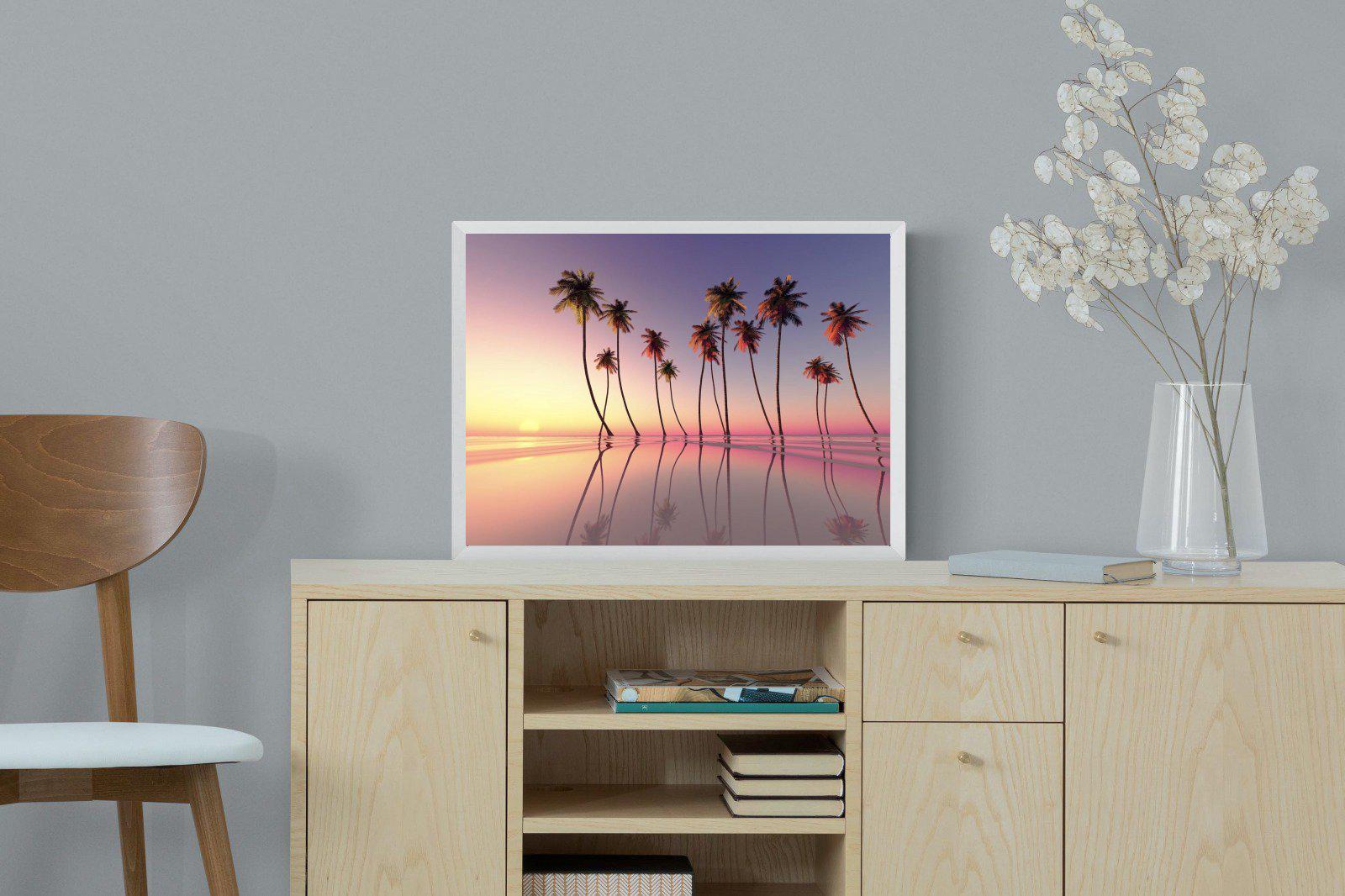 Coconut Palms-Wall_Art-60 x 45cm-Mounted Canvas-White-Pixalot