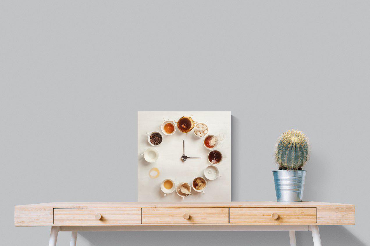 Coffee O'Clock-Wall_Art-50 x 50cm-Mounted Canvas-No Frame-Pixalot