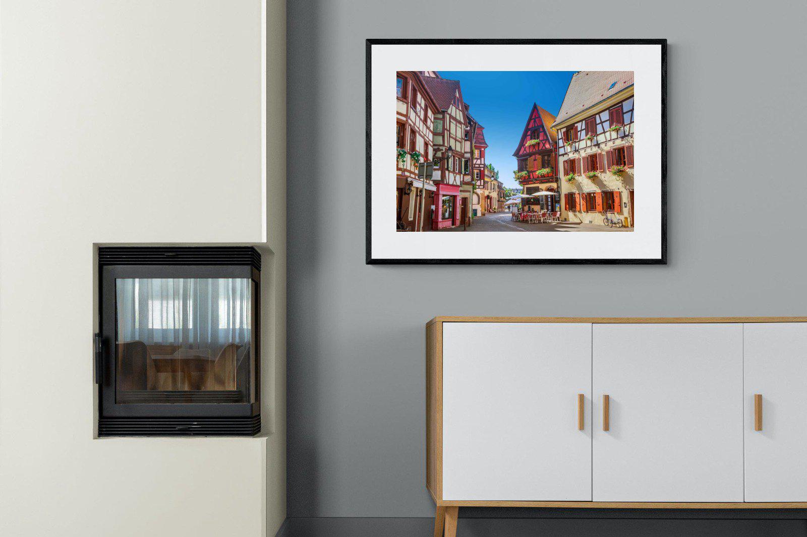 Colmar-Wall_Art-100 x 75cm-Framed Print-Black-Pixalot