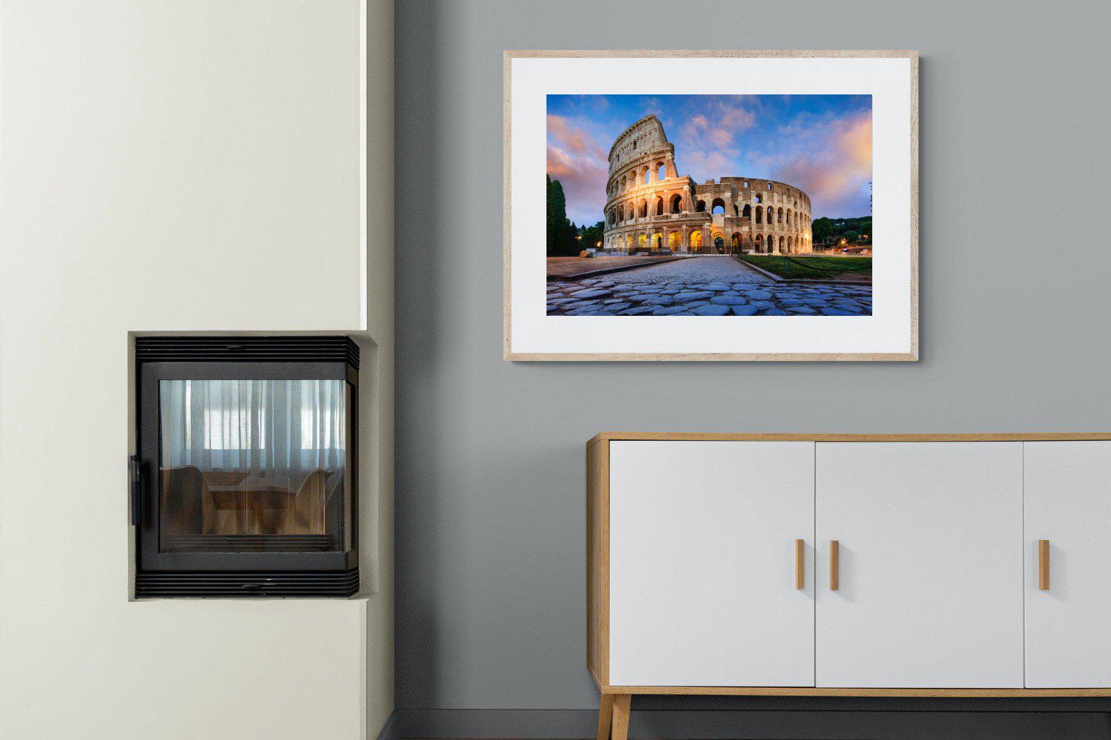 Colosseum-Wall_Art-100 x 75cm-Framed Print-Wood-Pixalot