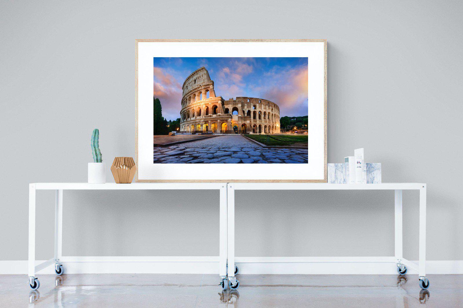Colosseum-Wall_Art-120 x 90cm-Framed Print-Wood-Pixalot