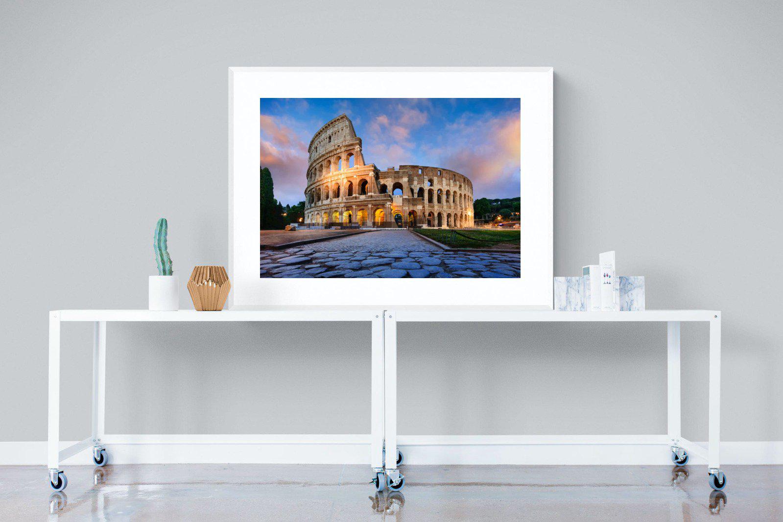 Colosseum-Wall_Art-120 x 90cm-Framed Print-White-Pixalot