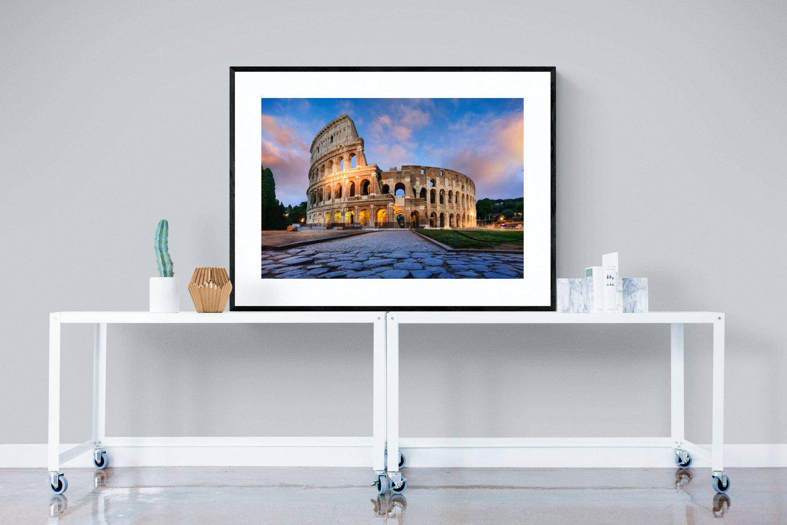 Colosseum-Wall_Art-120 x 90cm-Framed Print-Black-Pixalot