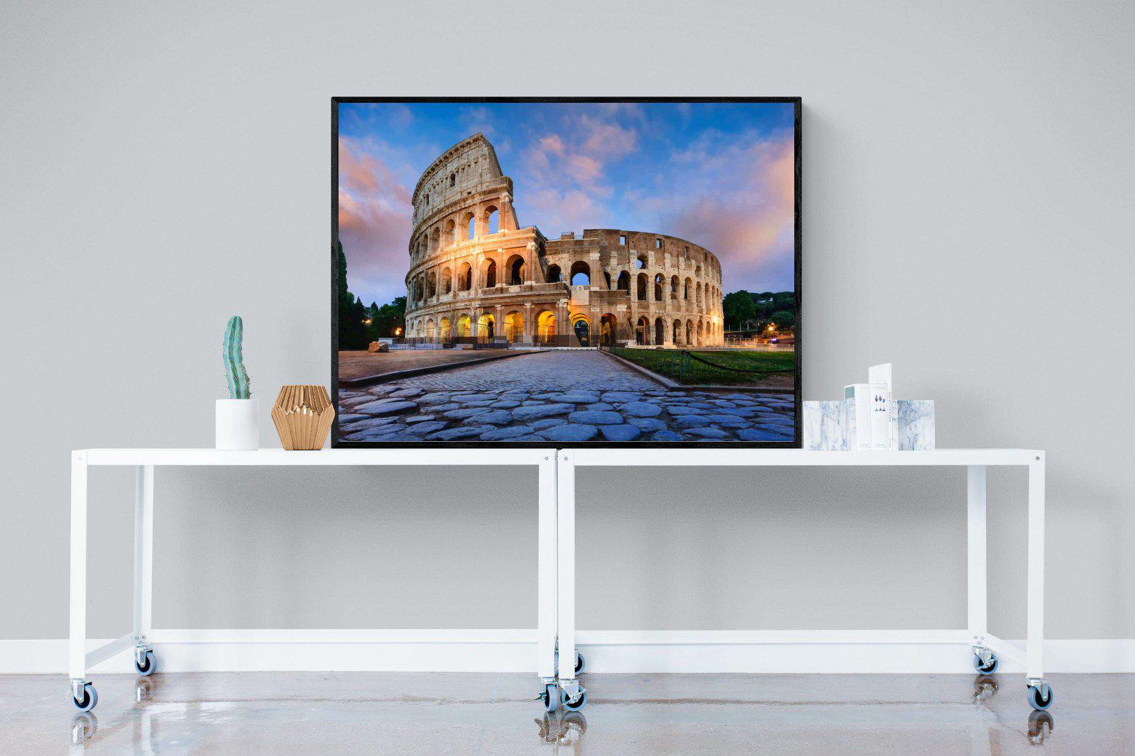 Colosseum-Wall_Art-120 x 90cm-Mounted Canvas-Black-Pixalot