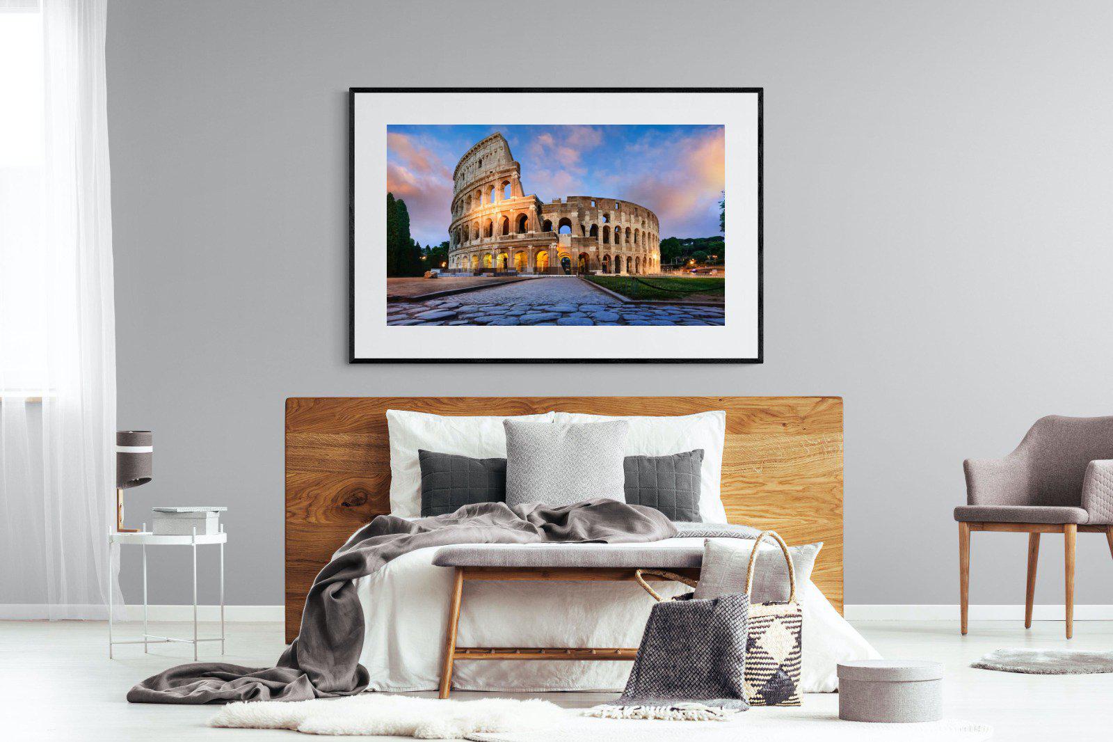 Colosseum-Wall_Art-150 x 100cm-Framed Print-Black-Pixalot
