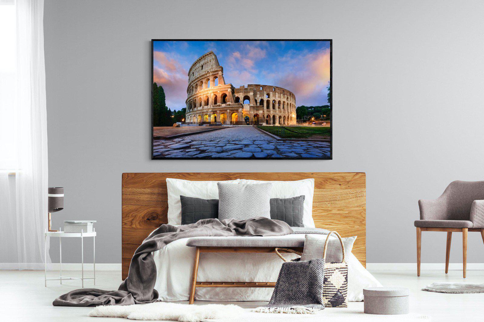 Colosseum-Wall_Art-150 x 100cm-Mounted Canvas-Black-Pixalot