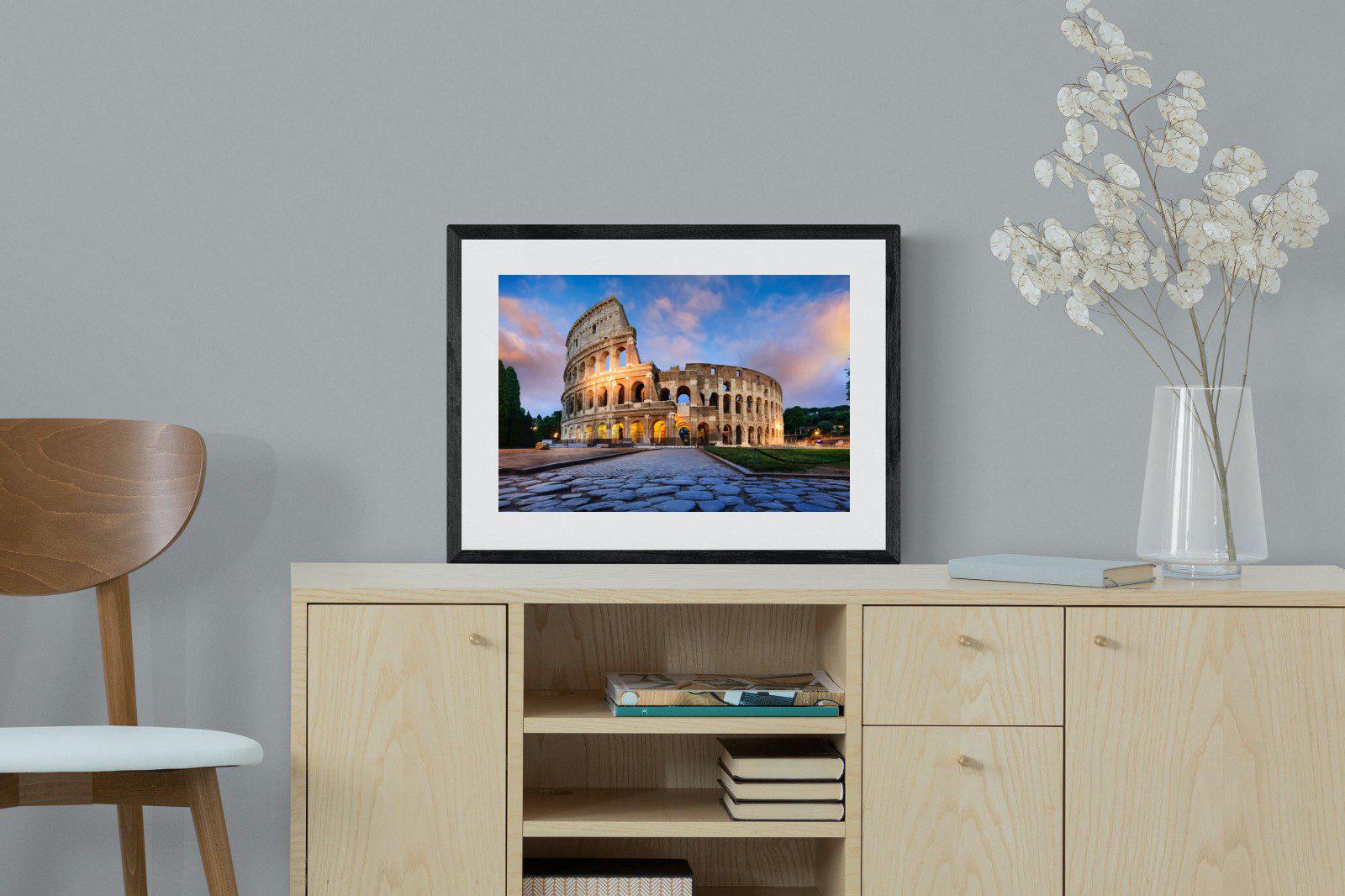 Colosseum-Wall_Art-60 x 45cm-Framed Print-Black-Pixalot