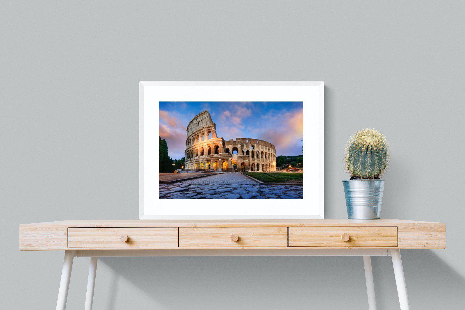 Colosseum-Wall_Art-80 x 60cm-Framed Print-White-Pixalot