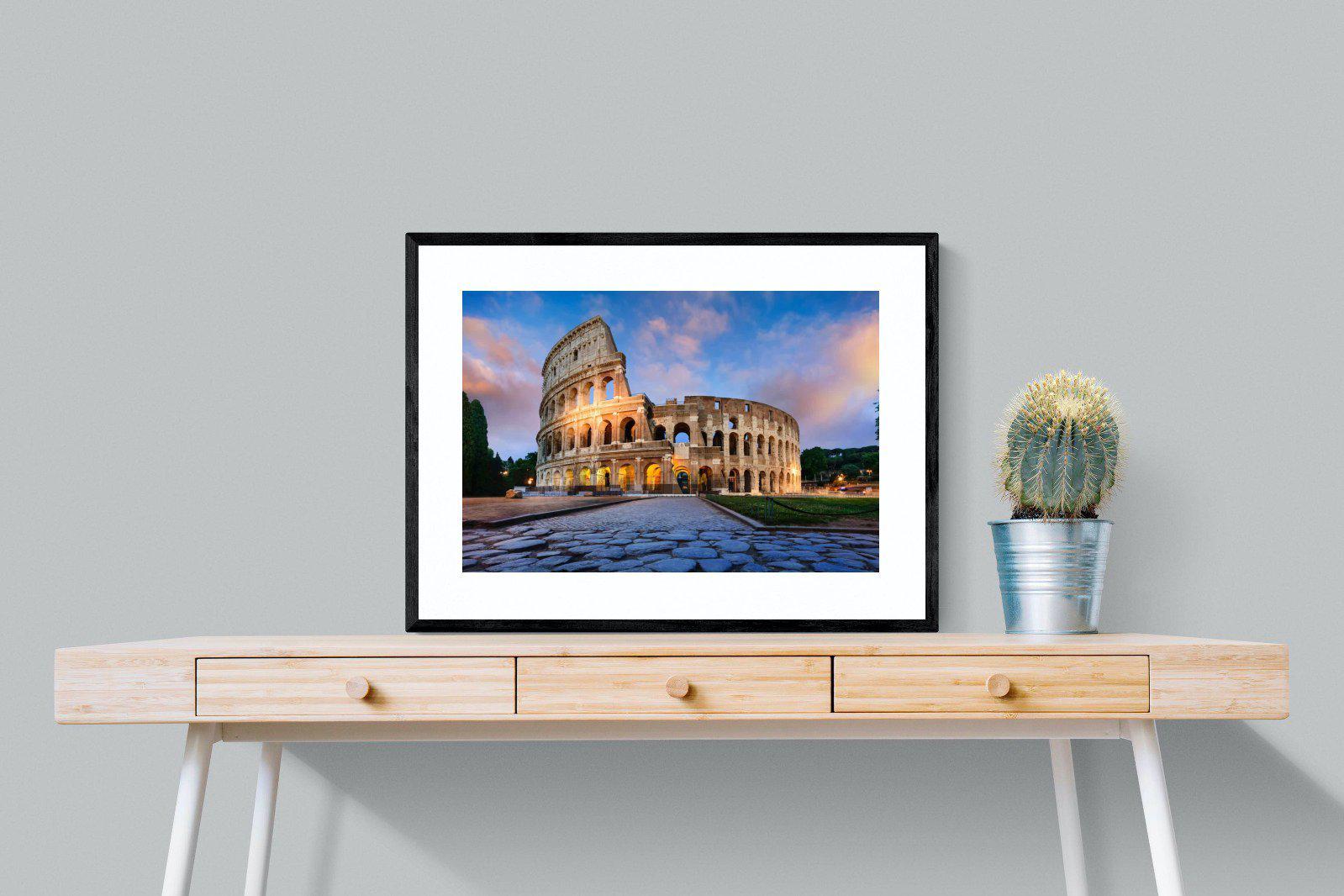Colosseum-Wall_Art-80 x 60cm-Framed Print-Black-Pixalot