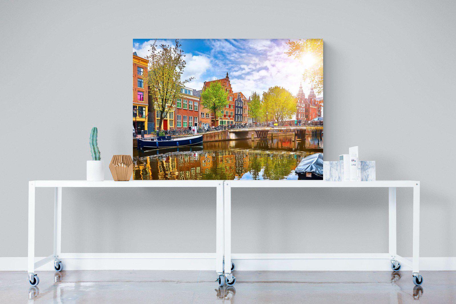 Colours of Amsterdam-Wall_Art-120 x 90cm-Mounted Canvas-No Frame-Pixalot
