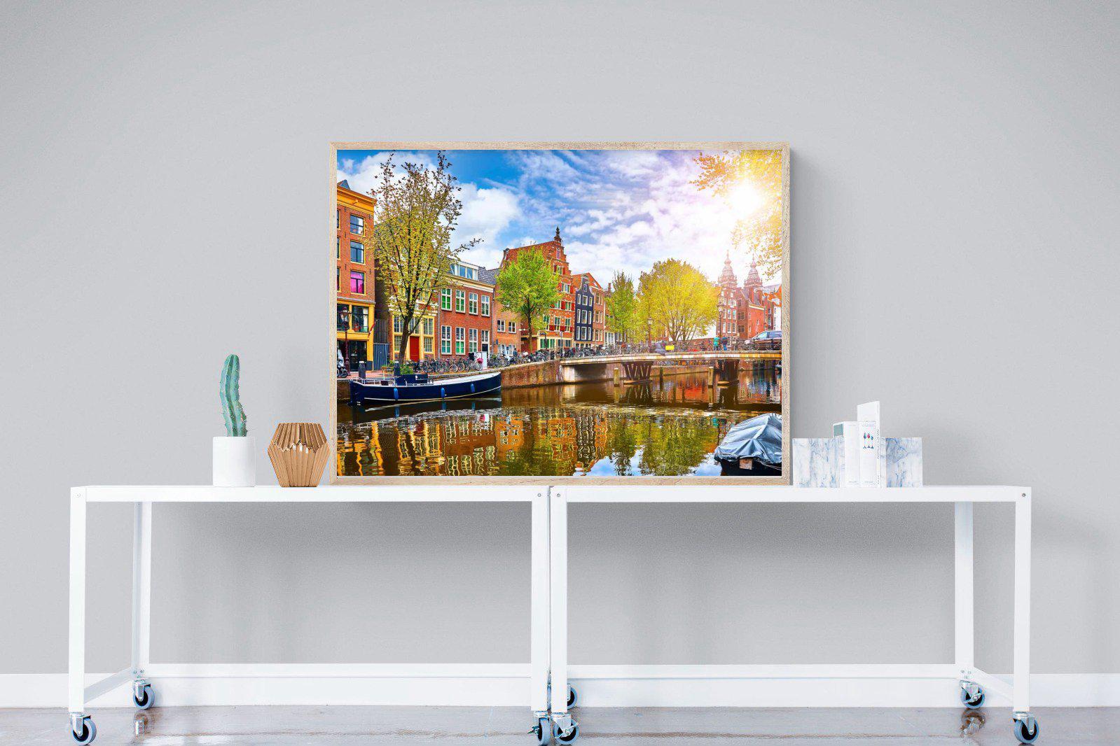 Colours of Amsterdam-Wall_Art-120 x 90cm-Mounted Canvas-Wood-Pixalot