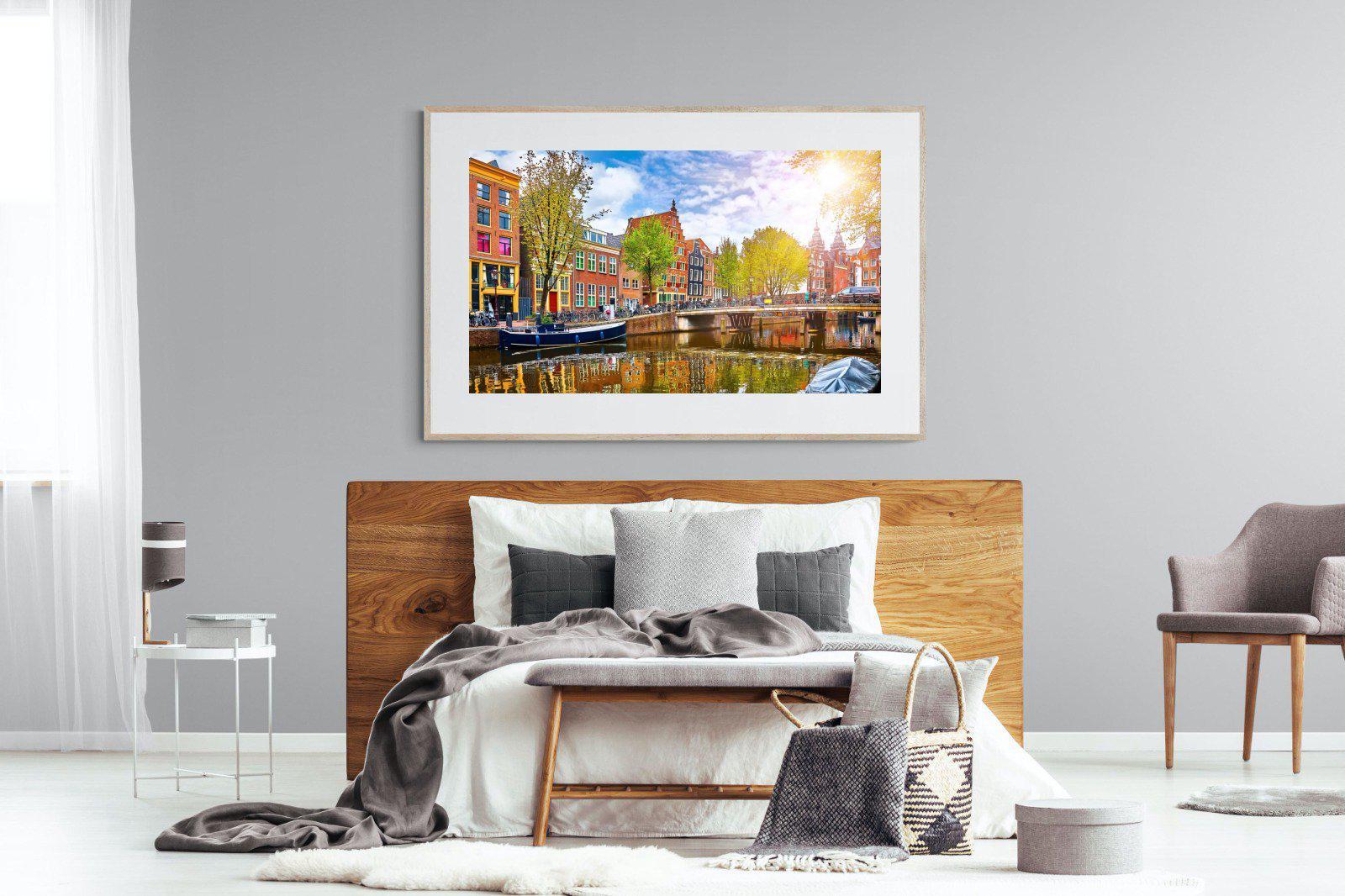 Colours of Amsterdam-Wall_Art-150 x 100cm-Framed Print-Wood-Pixalot