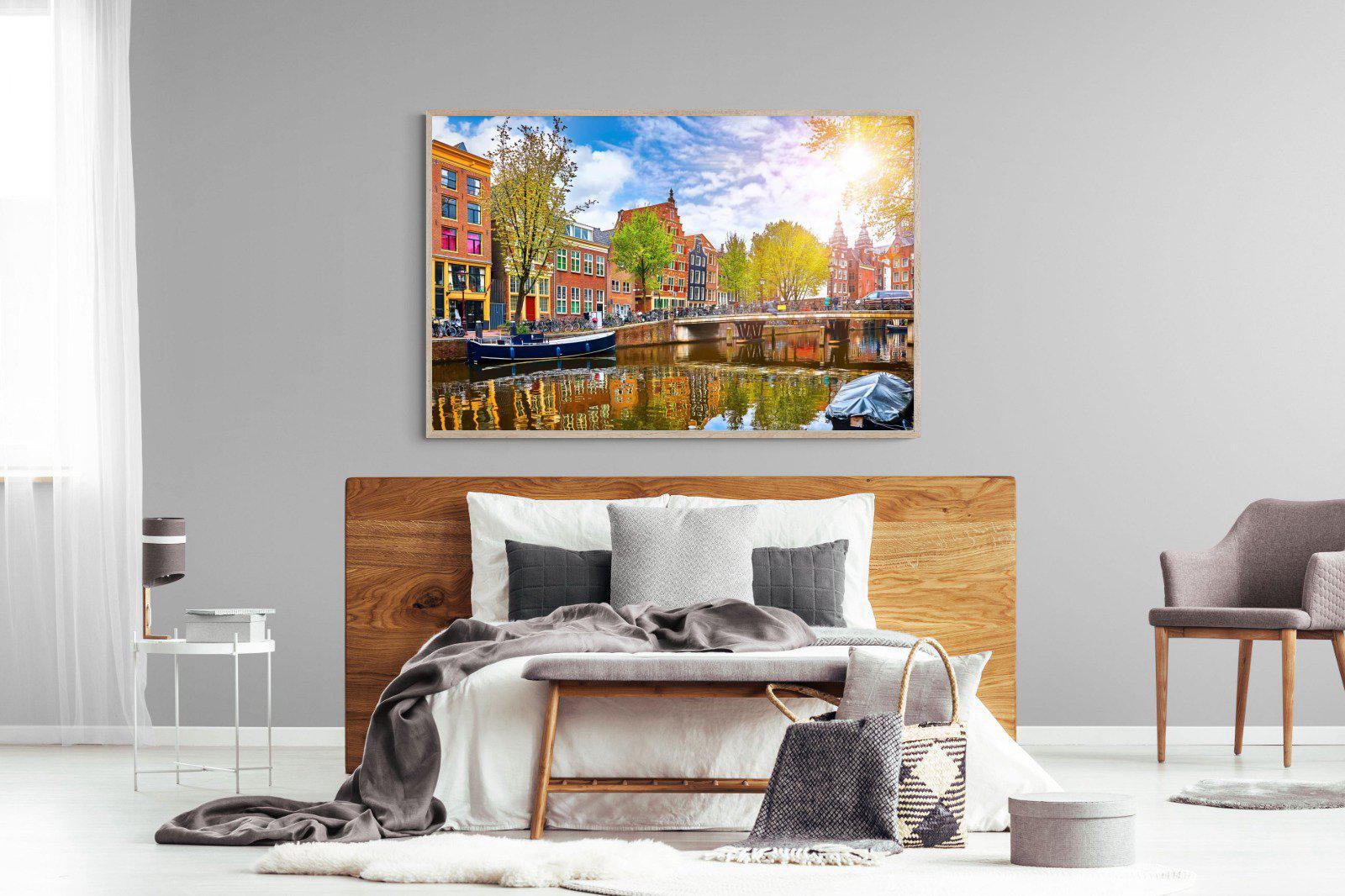 Colours of Amsterdam-Wall_Art-150 x 100cm-Mounted Canvas-Wood-Pixalot
