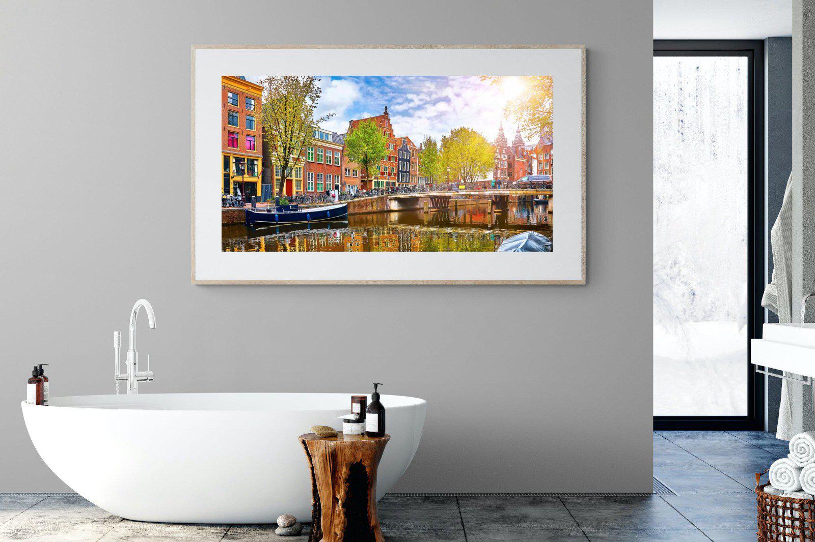 Colours of Amsterdam-Wall_Art-180 x 110cm-Framed Print-Wood-Pixalot