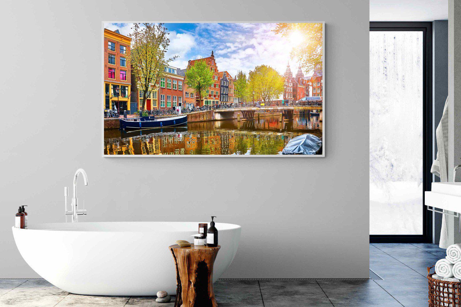 Colours of Amsterdam-Wall_Art-180 x 110cm-Mounted Canvas-White-Pixalot
