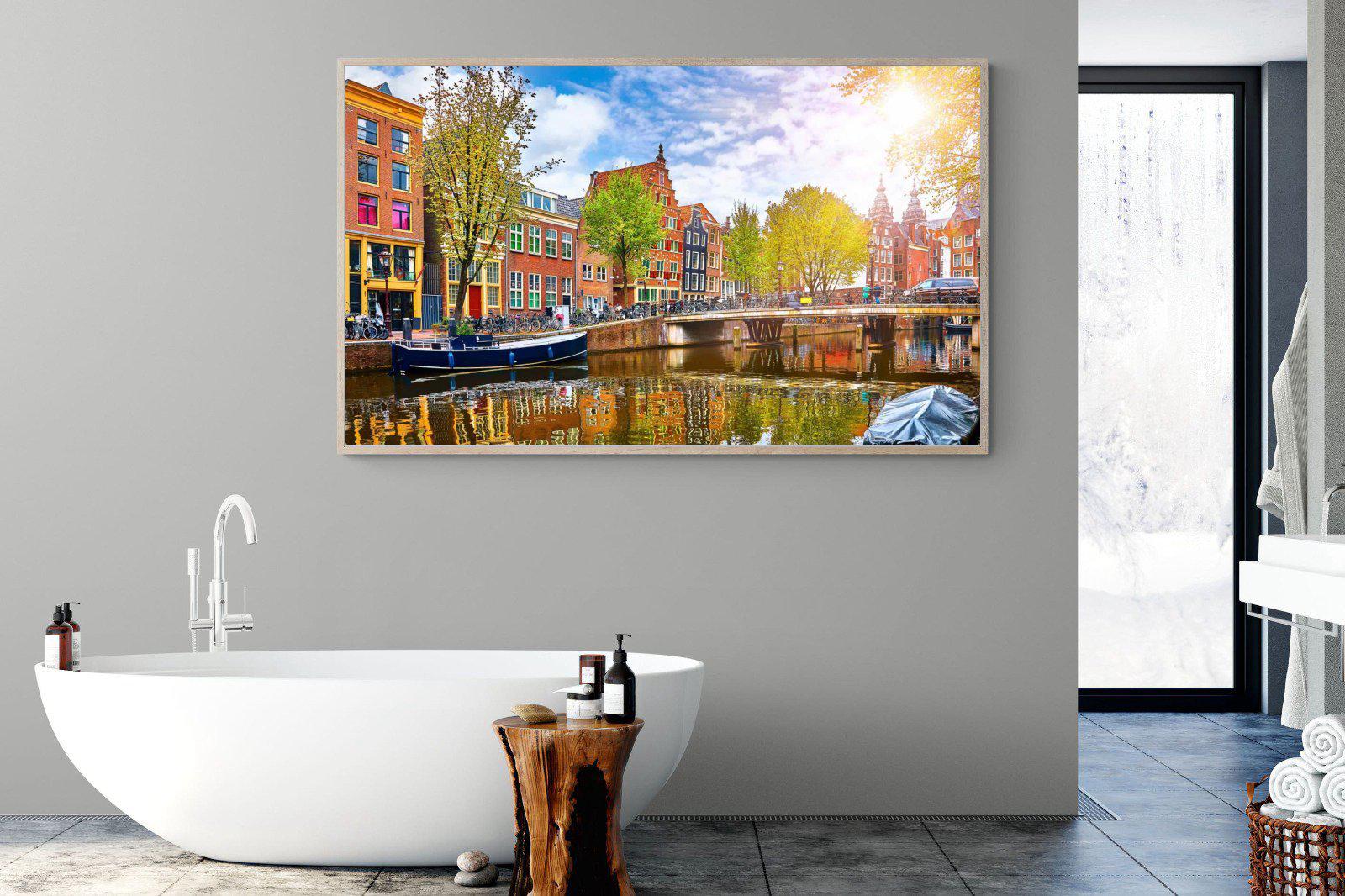 Colours of Amsterdam-Wall_Art-180 x 110cm-Mounted Canvas-Wood-Pixalot