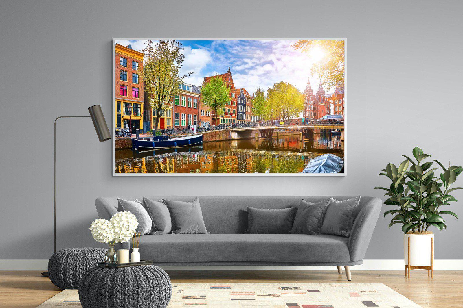 Colours of Amsterdam-Wall_Art-220 x 130cm-Mounted Canvas-White-Pixalot