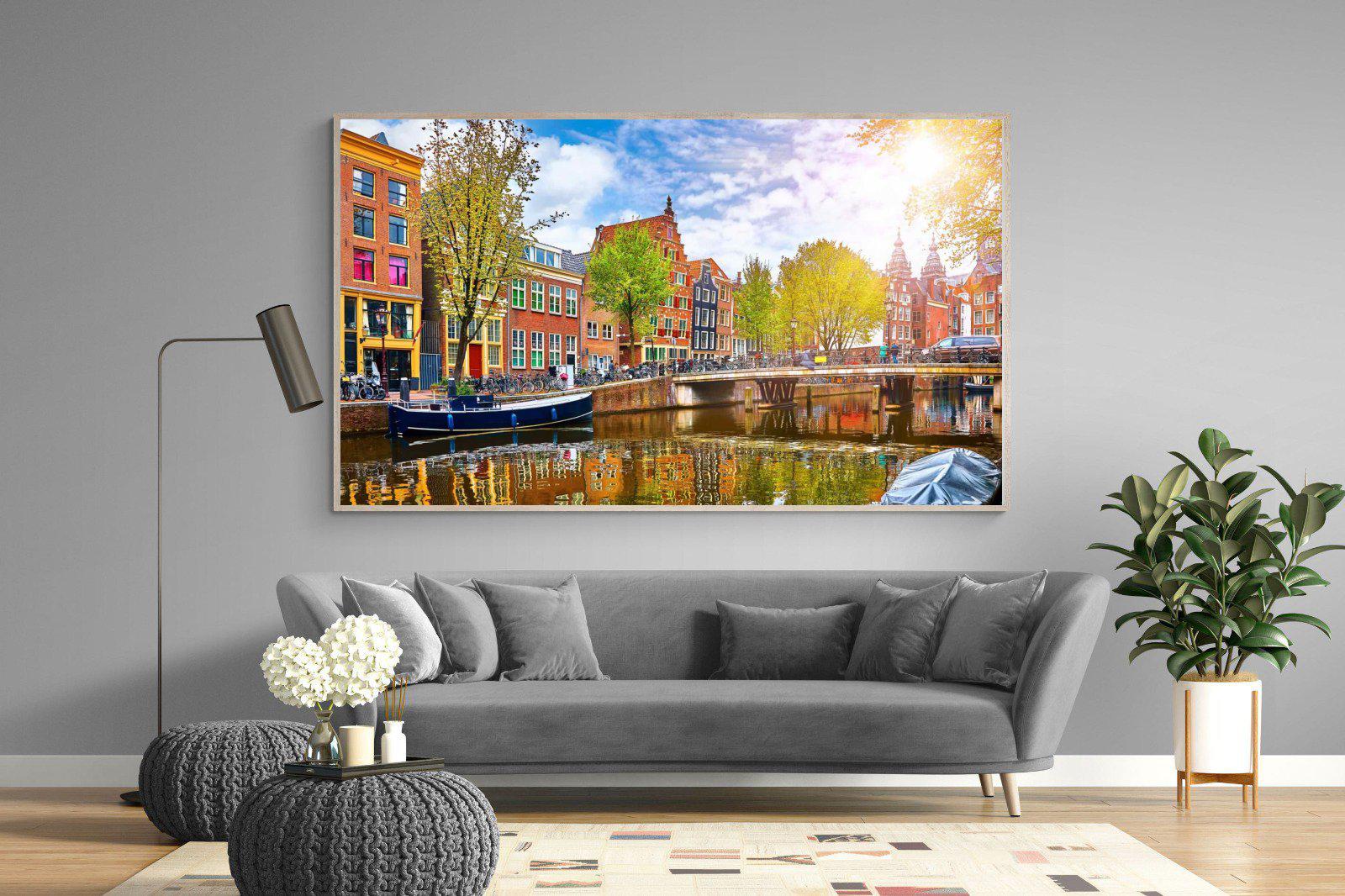 Colours of Amsterdam-Wall_Art-220 x 130cm-Mounted Canvas-Wood-Pixalot