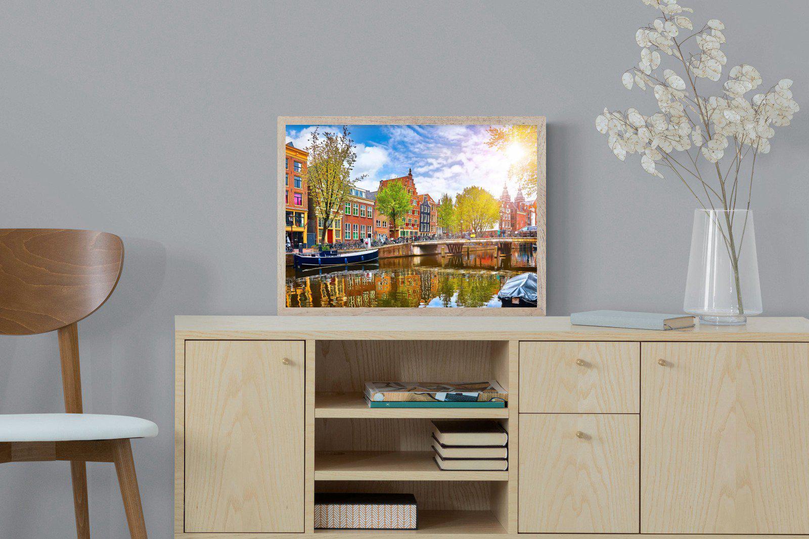 Colours of Amsterdam-Wall_Art-60 x 45cm-Mounted Canvas-Wood-Pixalot