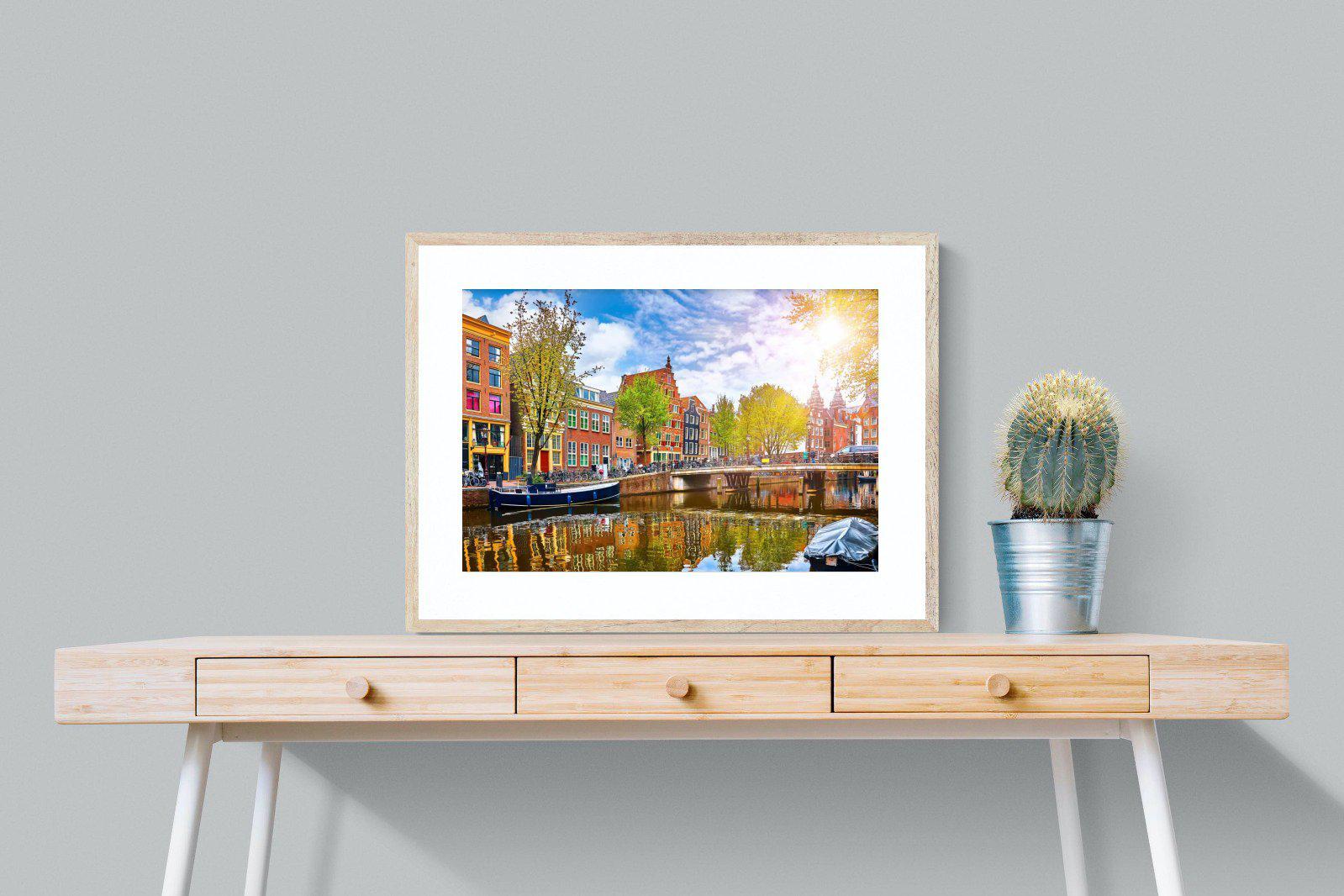 Colours of Amsterdam-Wall_Art-80 x 60cm-Framed Print-Wood-Pixalot