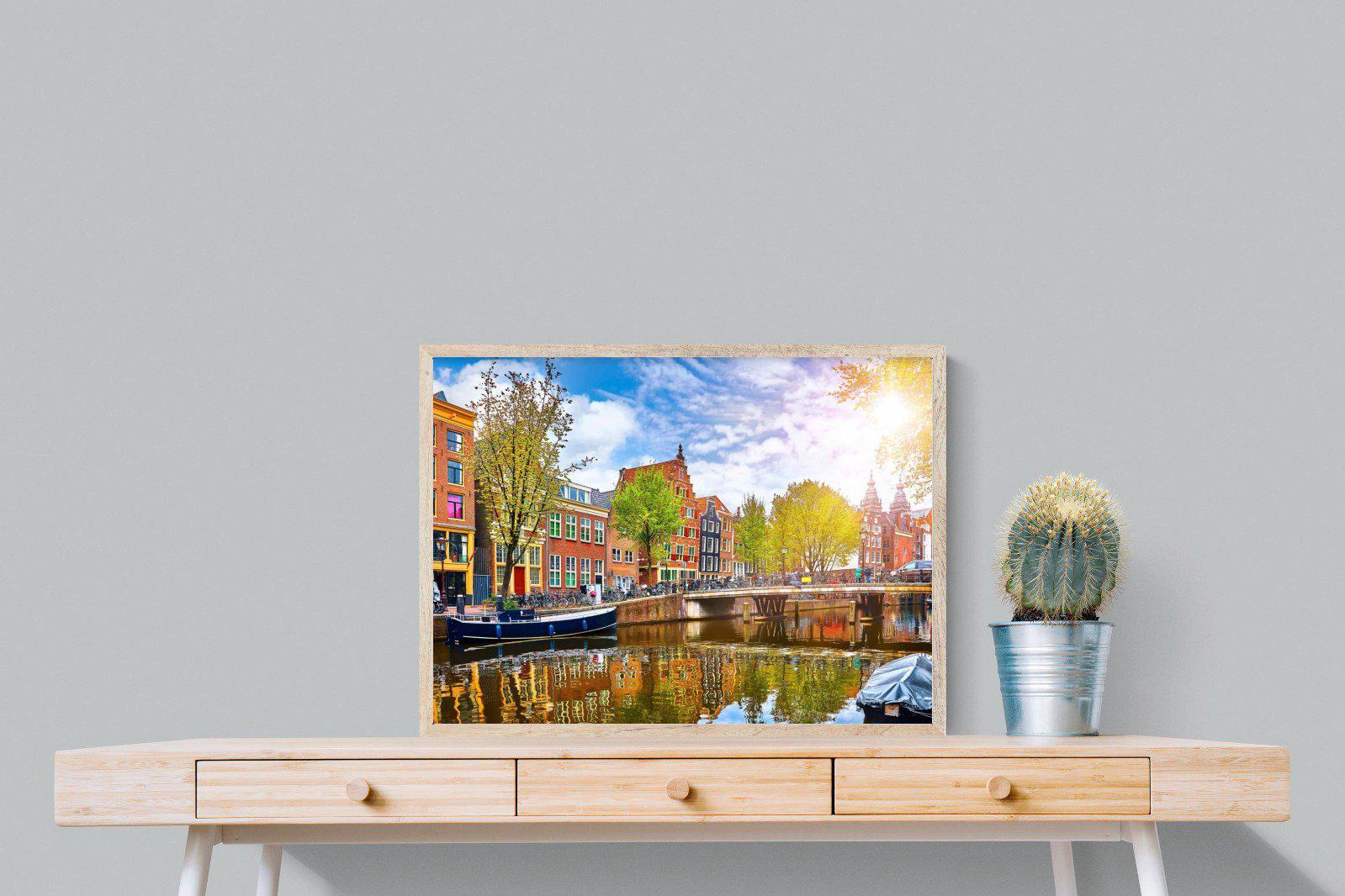 Colours of Amsterdam-Wall_Art-80 x 60cm-Mounted Canvas-Wood-Pixalot