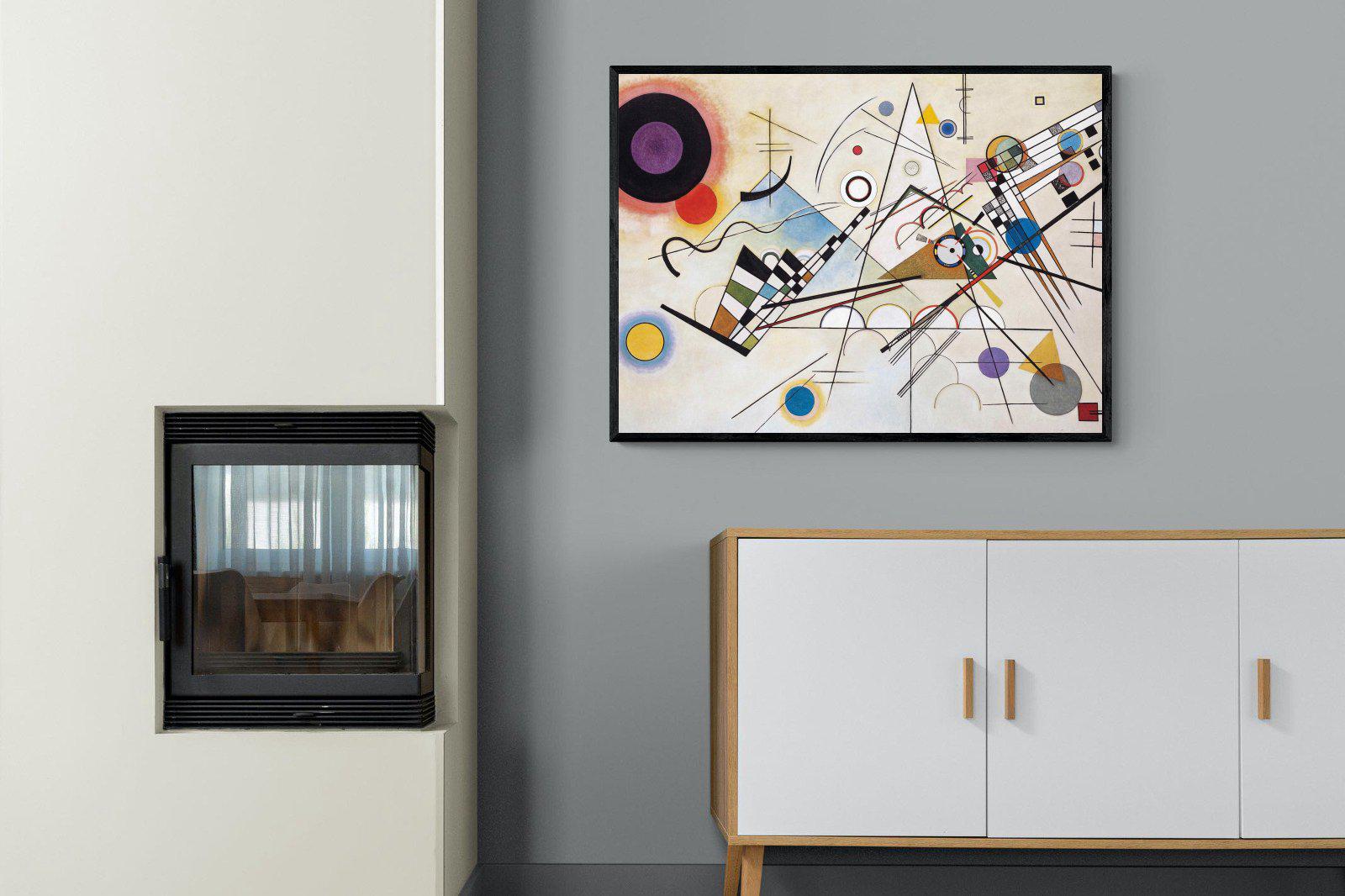Composition VIII-Wall_Art-100 x 75cm-Mounted Canvas-Black-Pixalot