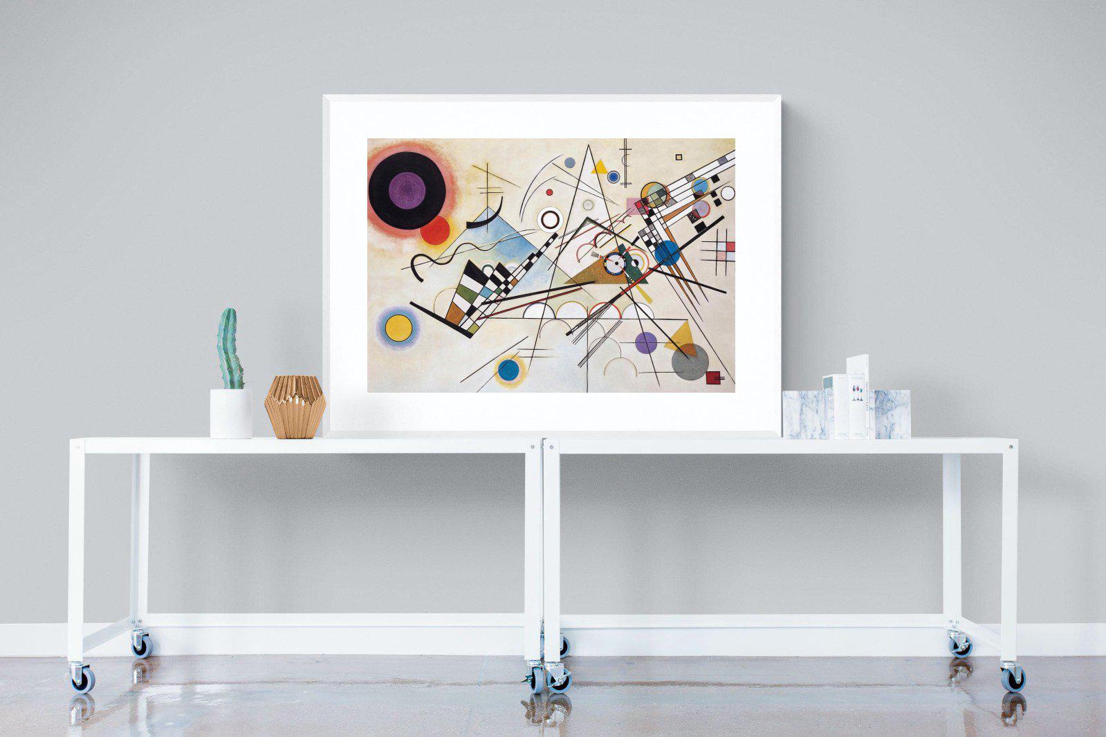 Composition VIII-Wall_Art-120 x 90cm-Framed Print-White-Pixalot