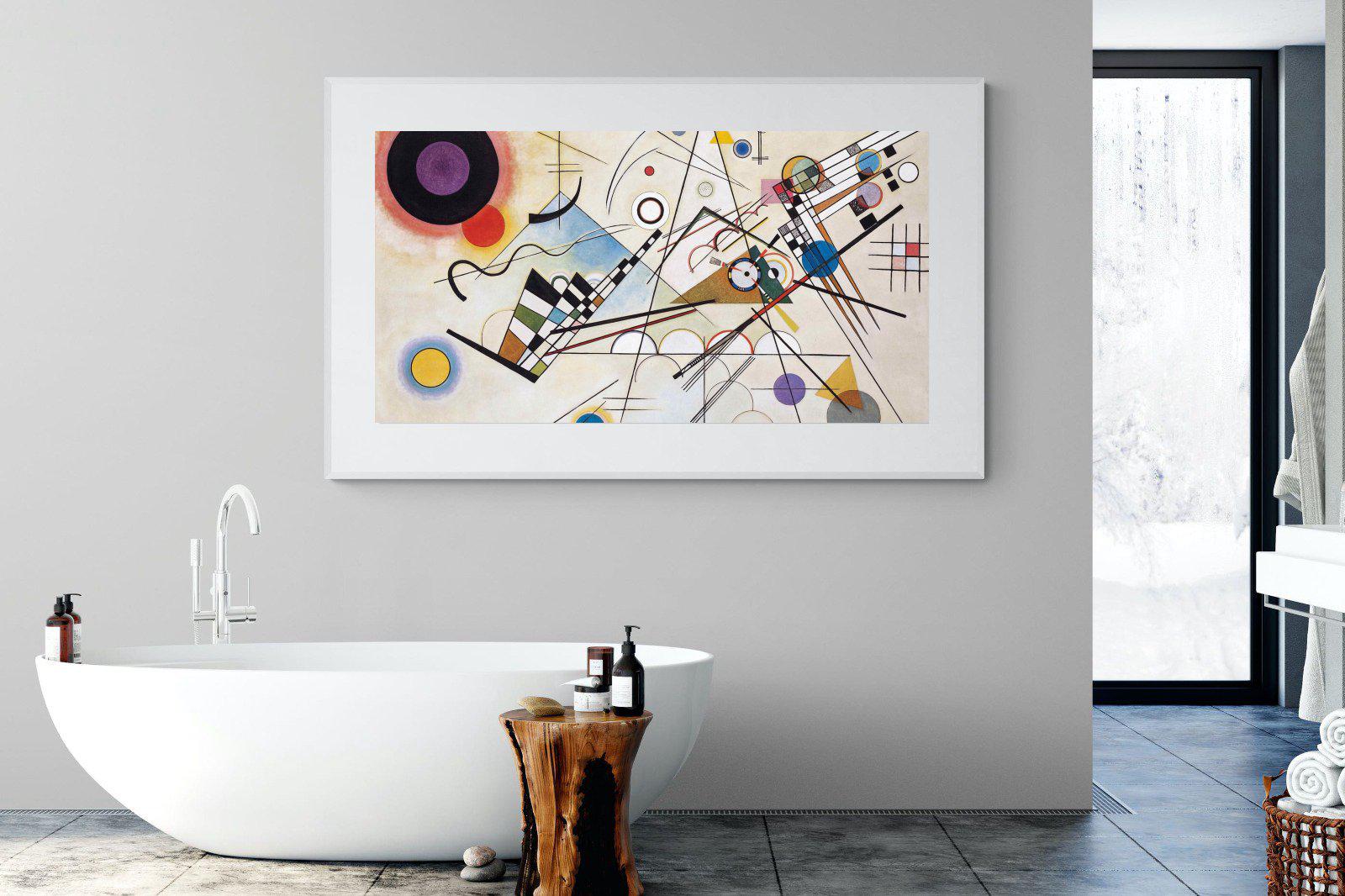 Composition VIII-Wall_Art-180 x 110cm-Framed Print-White-Pixalot