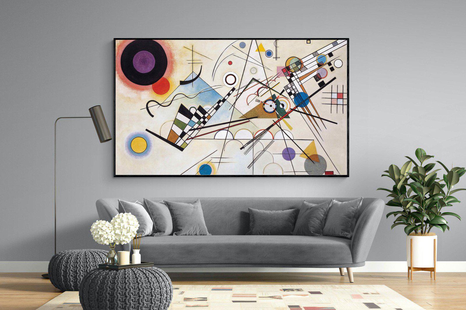 Composition VIII-Wall_Art-220 x 130cm-Mounted Canvas-Black-Pixalot