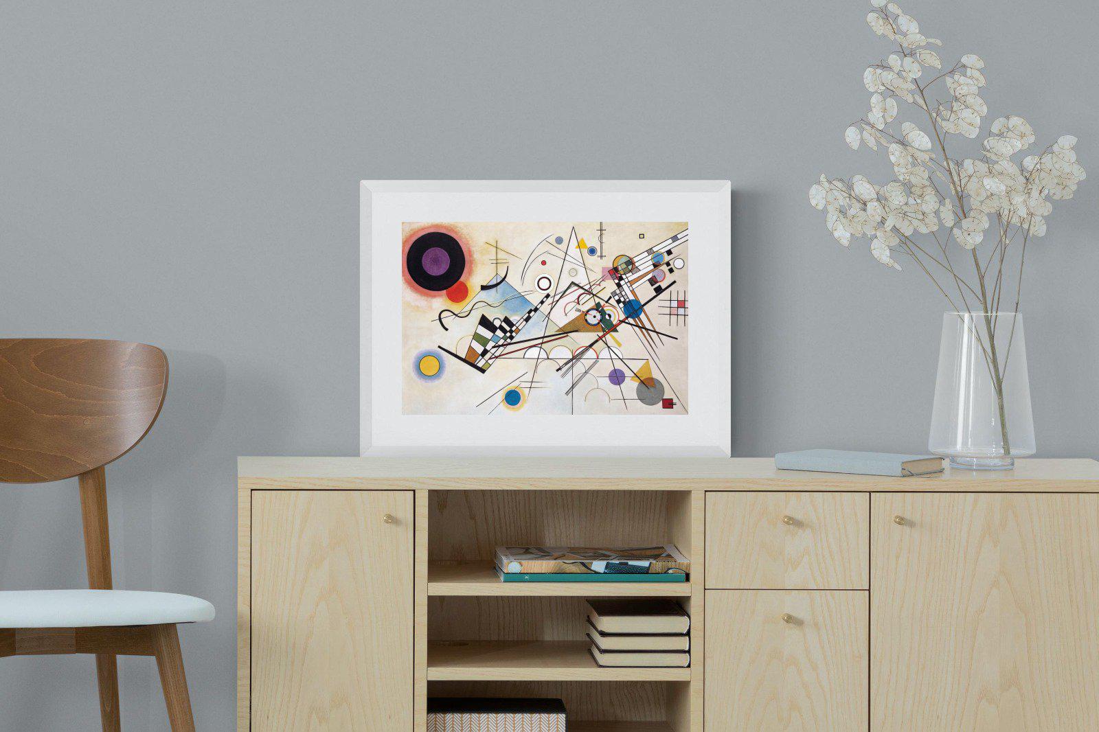 Composition VIII-Wall_Art-60 x 45cm-Framed Print-White-Pixalot