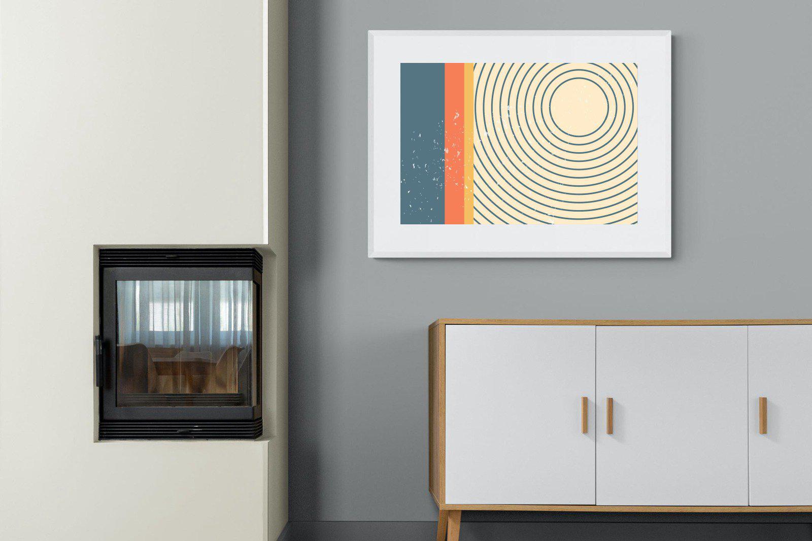 Concentric-Wall_Art-100 x 75cm-Framed Print-White-Pixalot