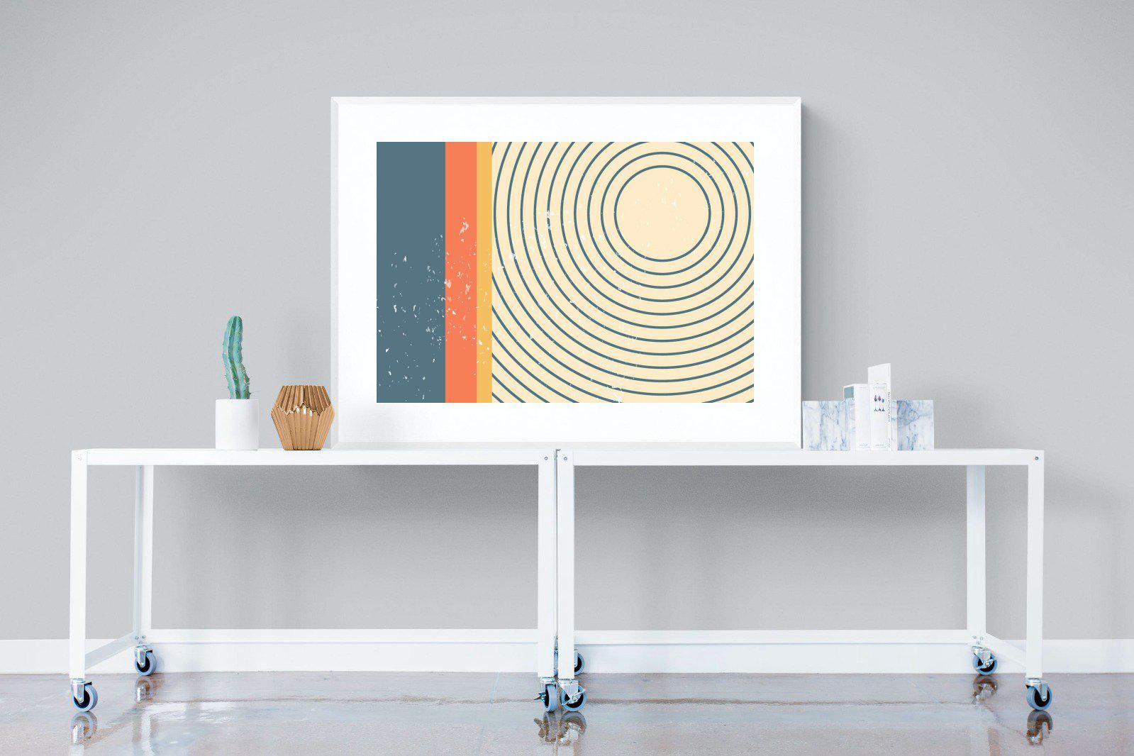 Concentric-Wall_Art-120 x 90cm-Framed Print-White-Pixalot
