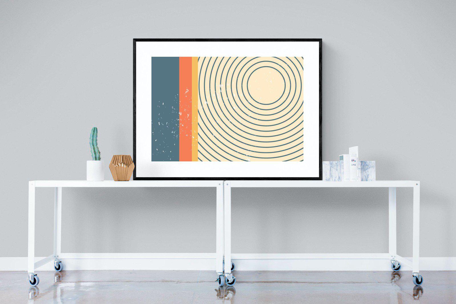 Concentric-Wall_Art-120 x 90cm-Framed Print-Black-Pixalot