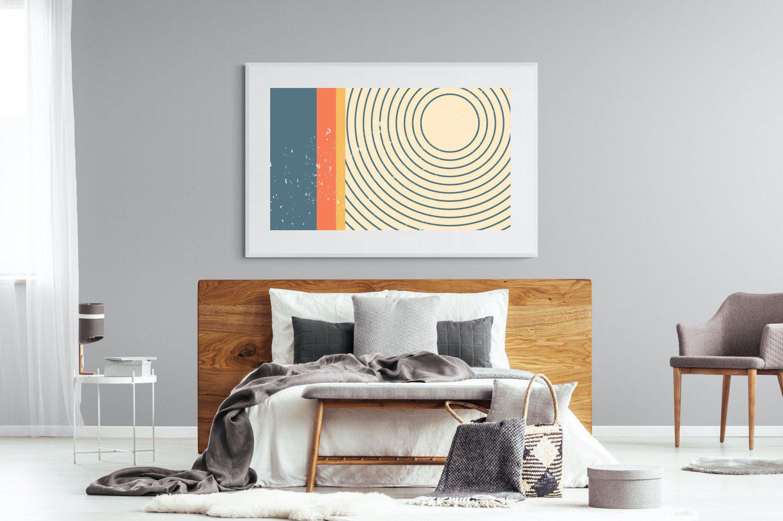 Concentric-Wall_Art-150 x 100cm-Framed Print-White-Pixalot