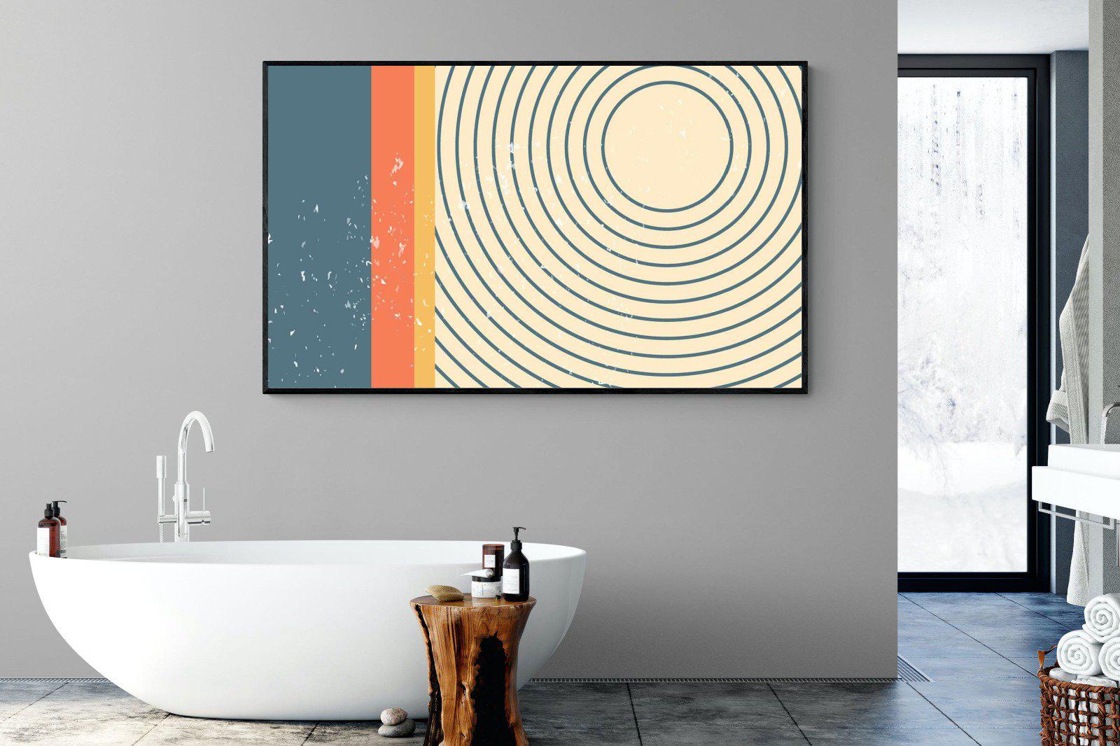 Concentric-Wall_Art-180 x 110cm-Mounted Canvas-Black-Pixalot