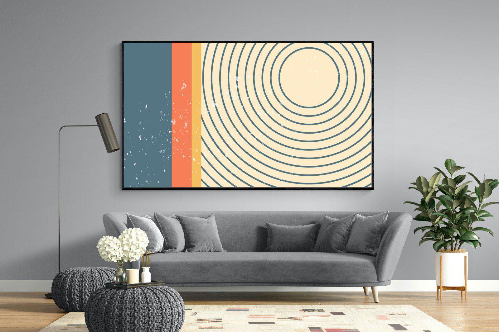 Concentric-Wall_Art-220 x 130cm-Mounted Canvas-Black-Pixalot