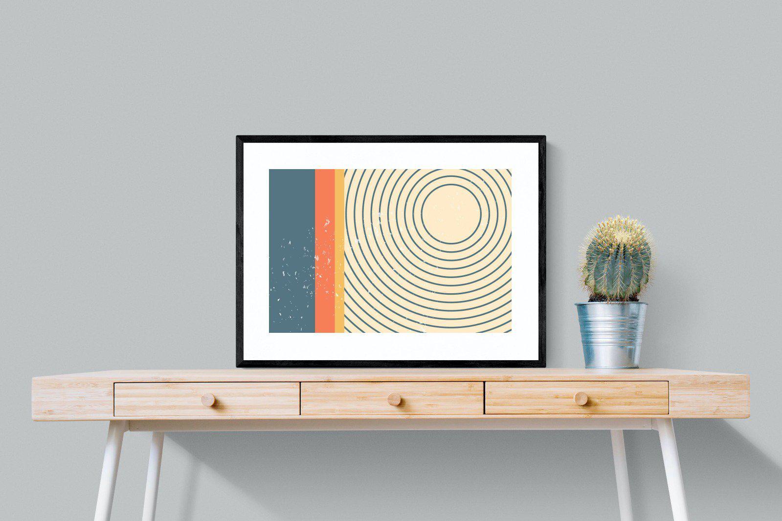 Concentric-Wall_Art-80 x 60cm-Framed Print-Black-Pixalot
