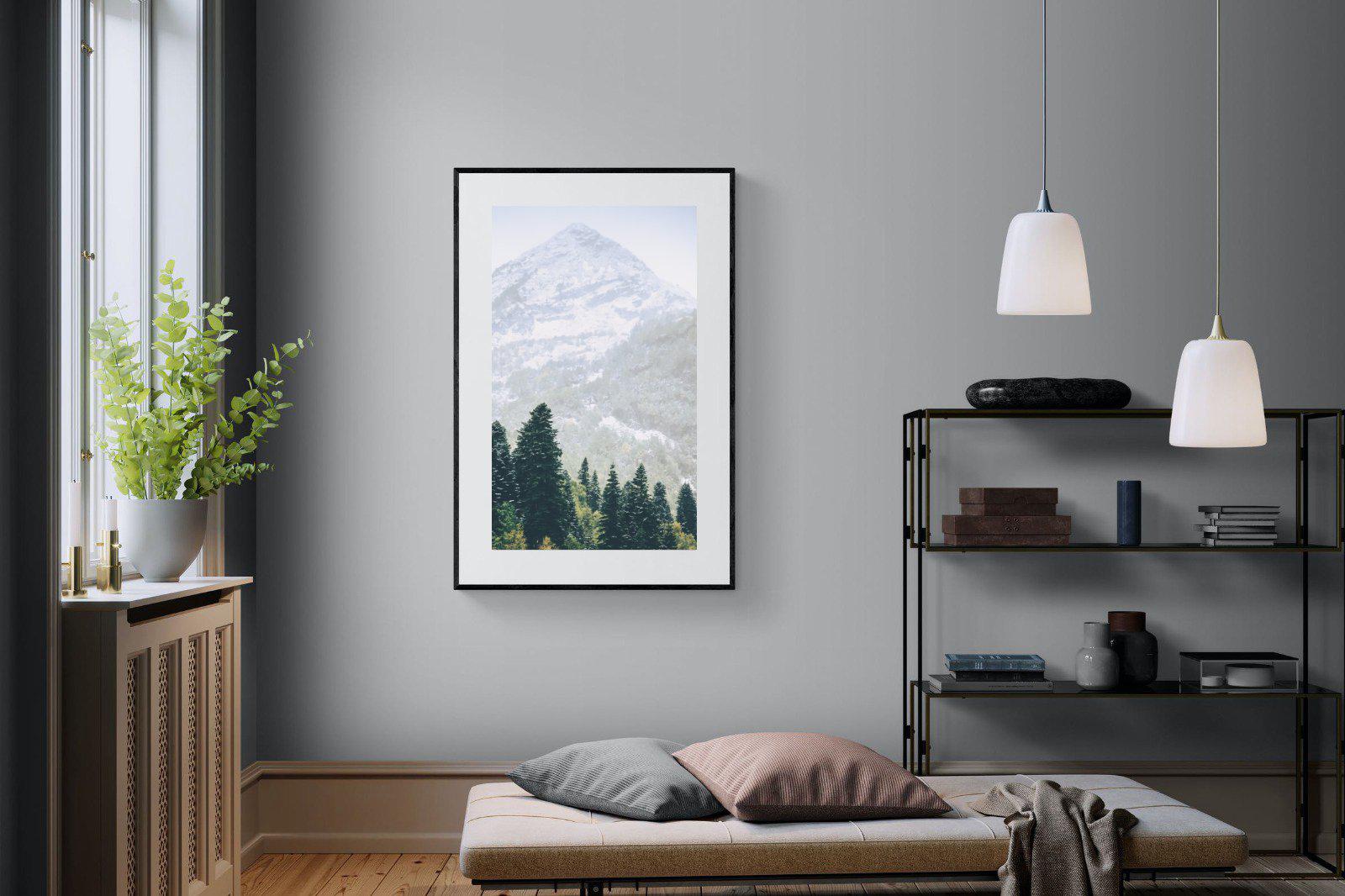 Coniferous Forest-Wall_Art-100 x 150cm-Framed Print-Black-Pixalot