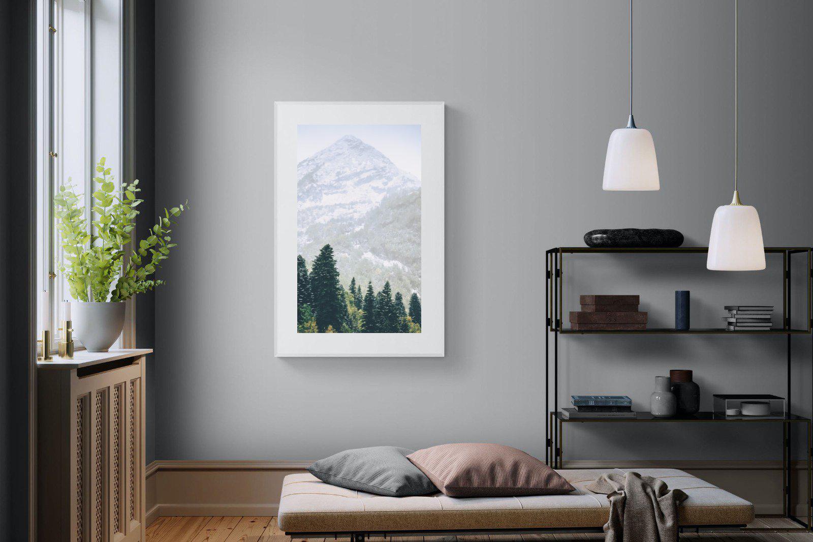 Coniferous Forest-Wall_Art-100 x 150cm-Framed Print-White-Pixalot