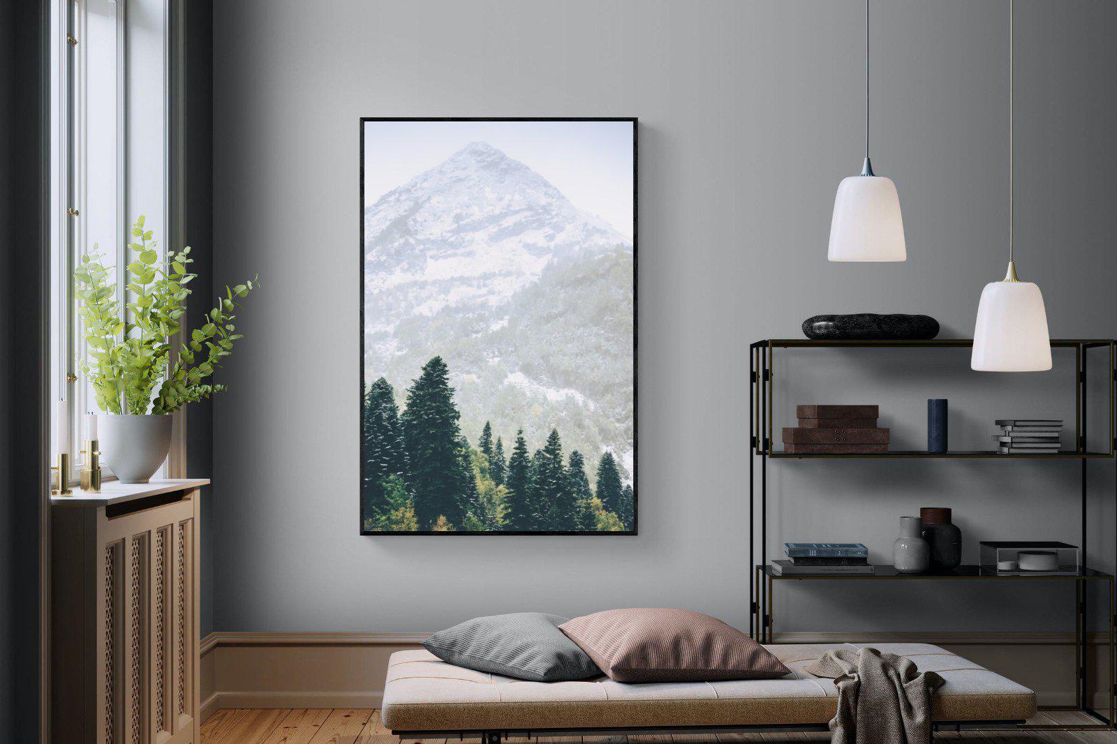 Coniferous Forest-Wall_Art-120 x 180cm-Mounted Canvas-Black-Pixalot