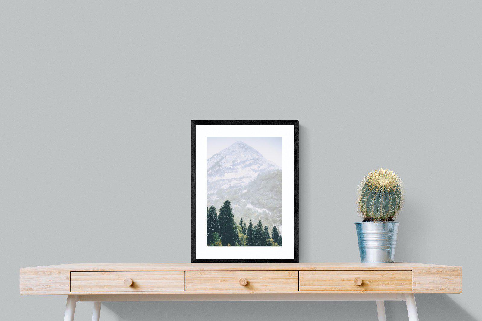 Coniferous Forest-Wall_Art-45 x 60cm-Framed Print-Black-Pixalot