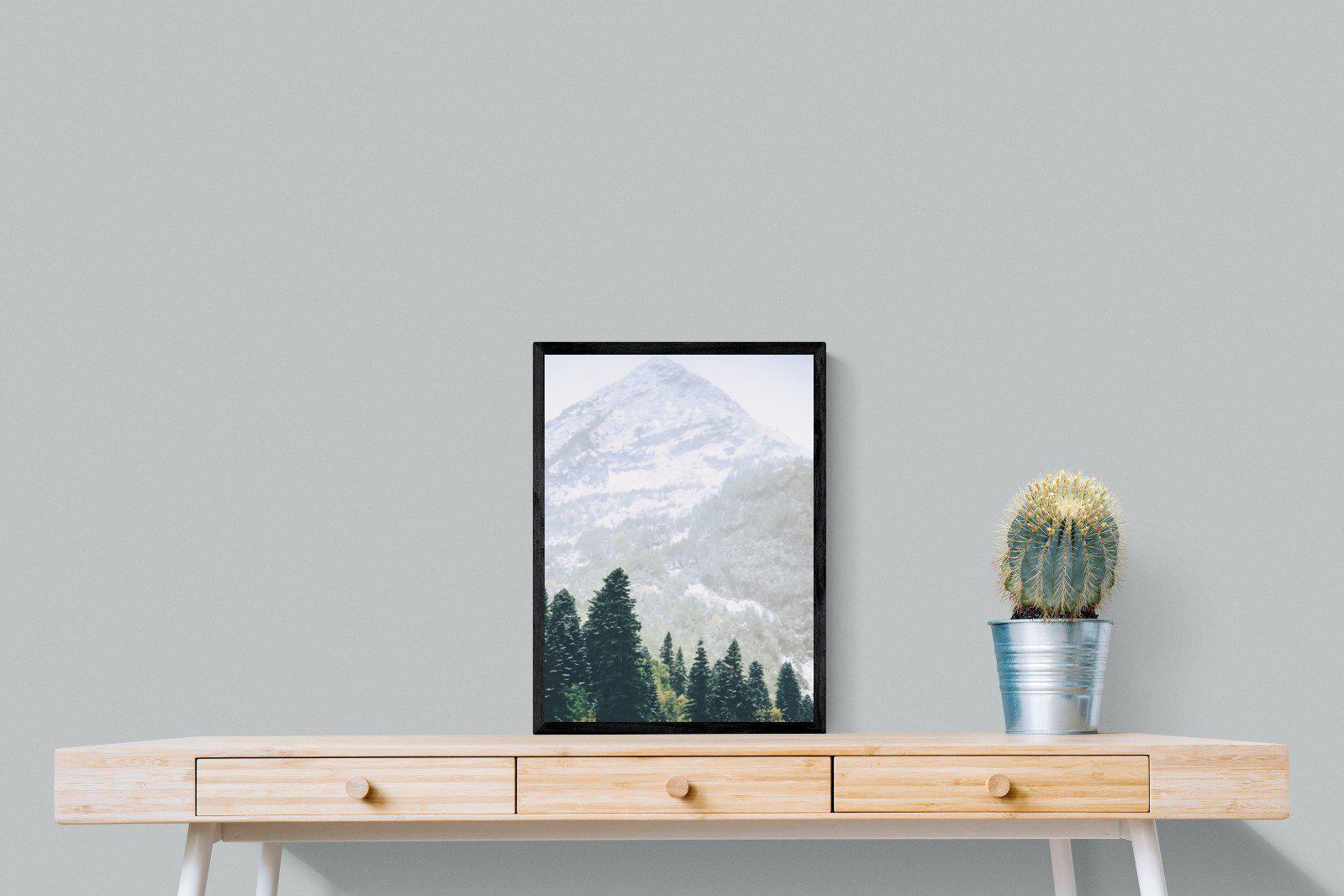 Coniferous Forest-Wall_Art-45 x 60cm-Mounted Canvas-Black-Pixalot