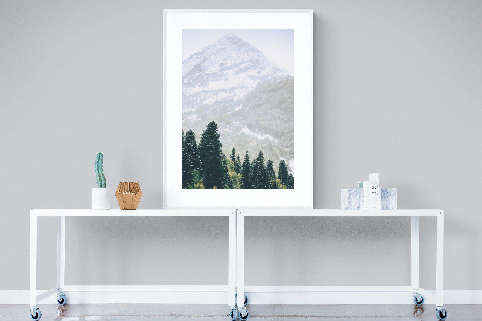 Coniferous Forest-Wall_Art-90 x 120cm-Framed Print-White-Pixalot