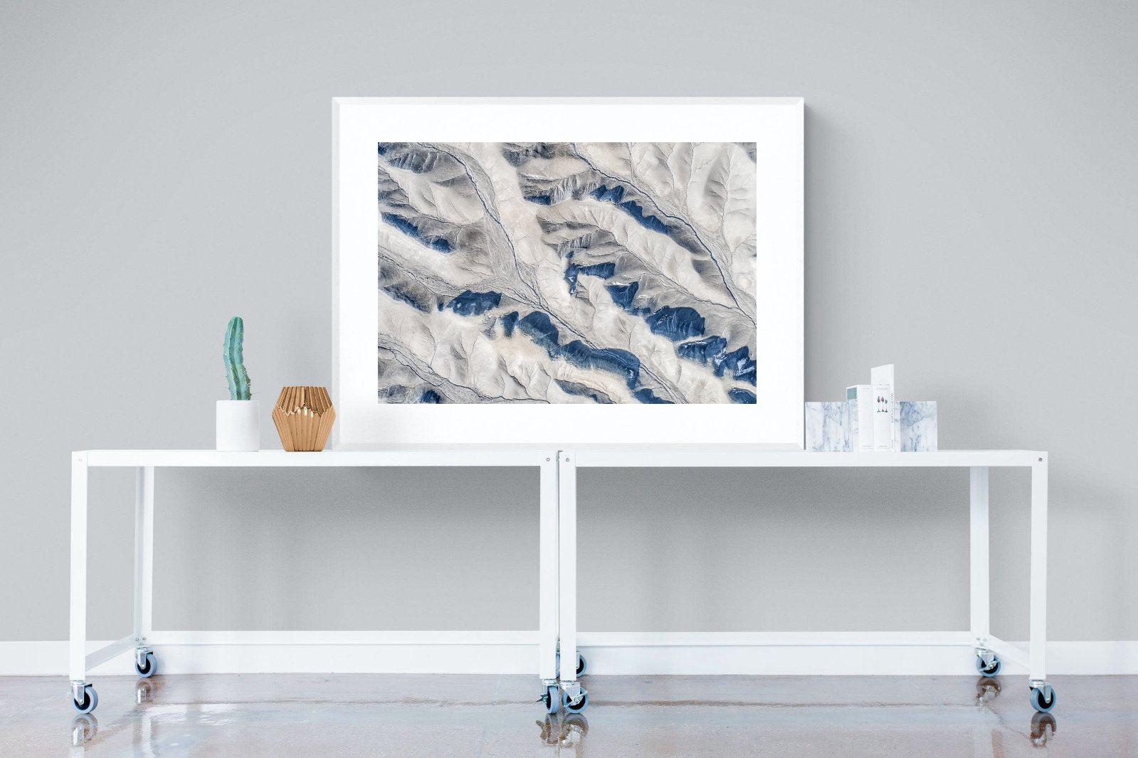 Contours-Wall_Art-120 x 90cm-Framed Print-White-Pixalot