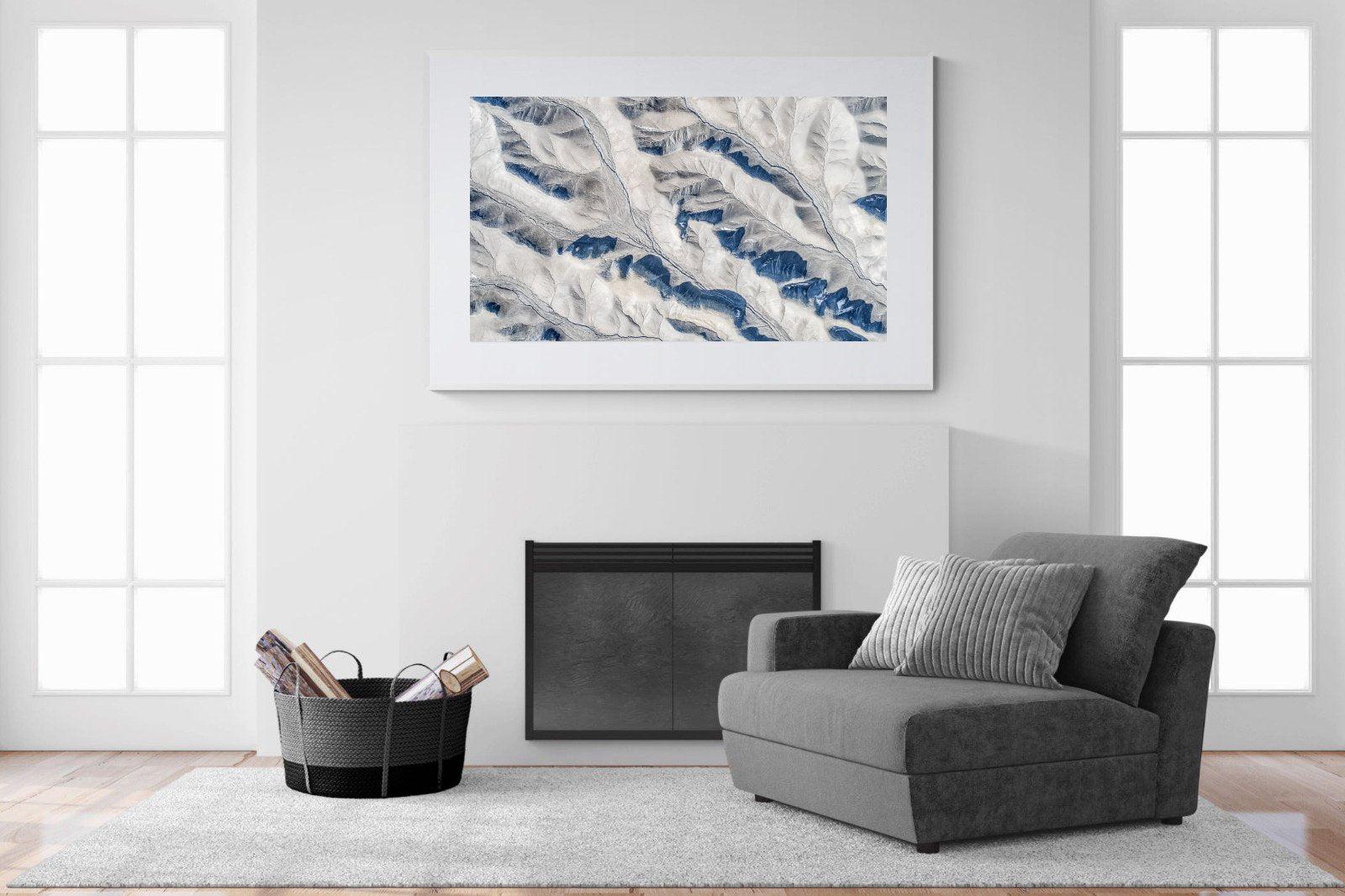 Contours-Wall_Art-150 x 100cm-Framed Print-White-Pixalot