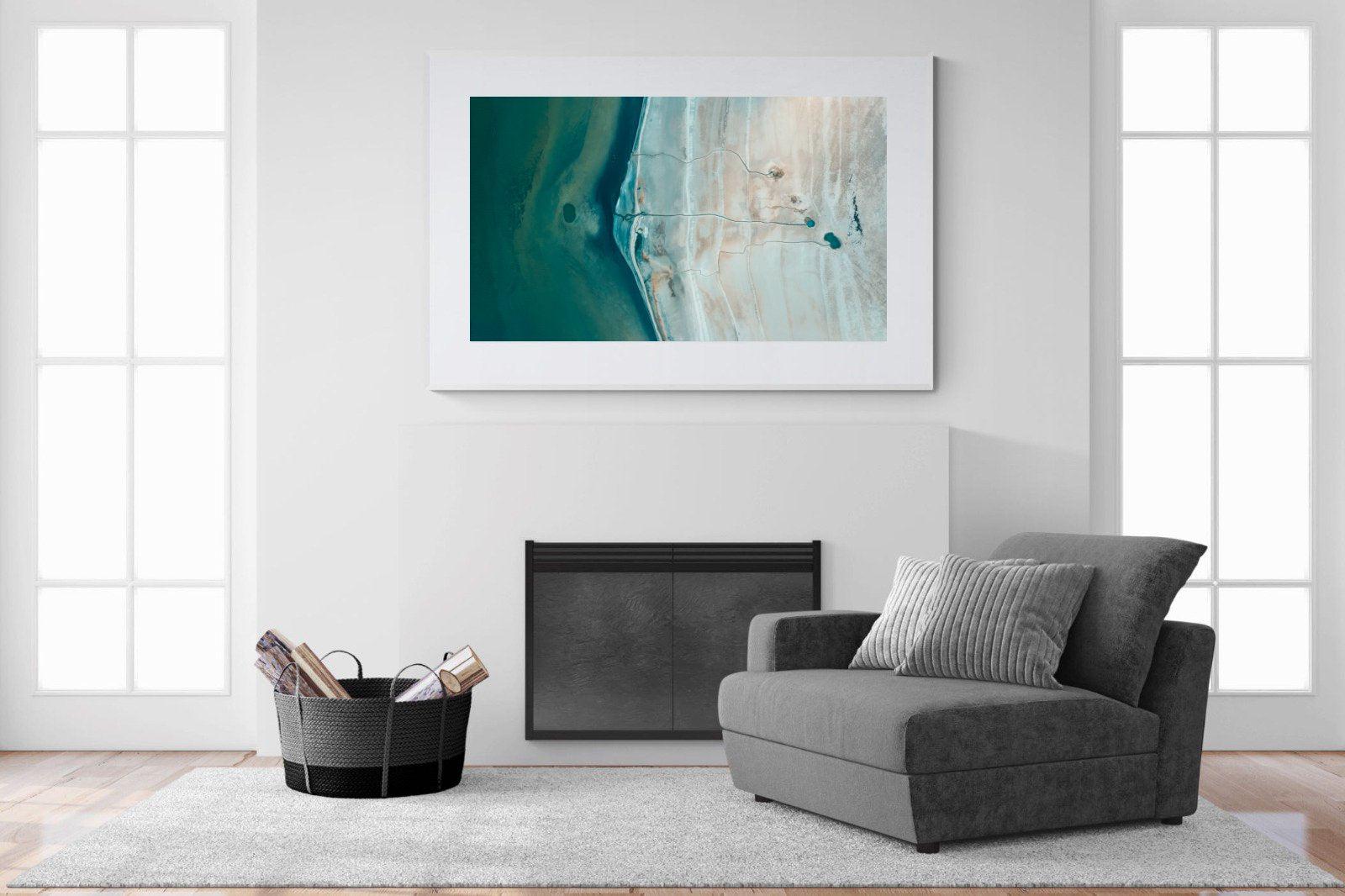Converging Landscape-Wall_Art-150 x 100cm-Framed Print-White-Pixalot